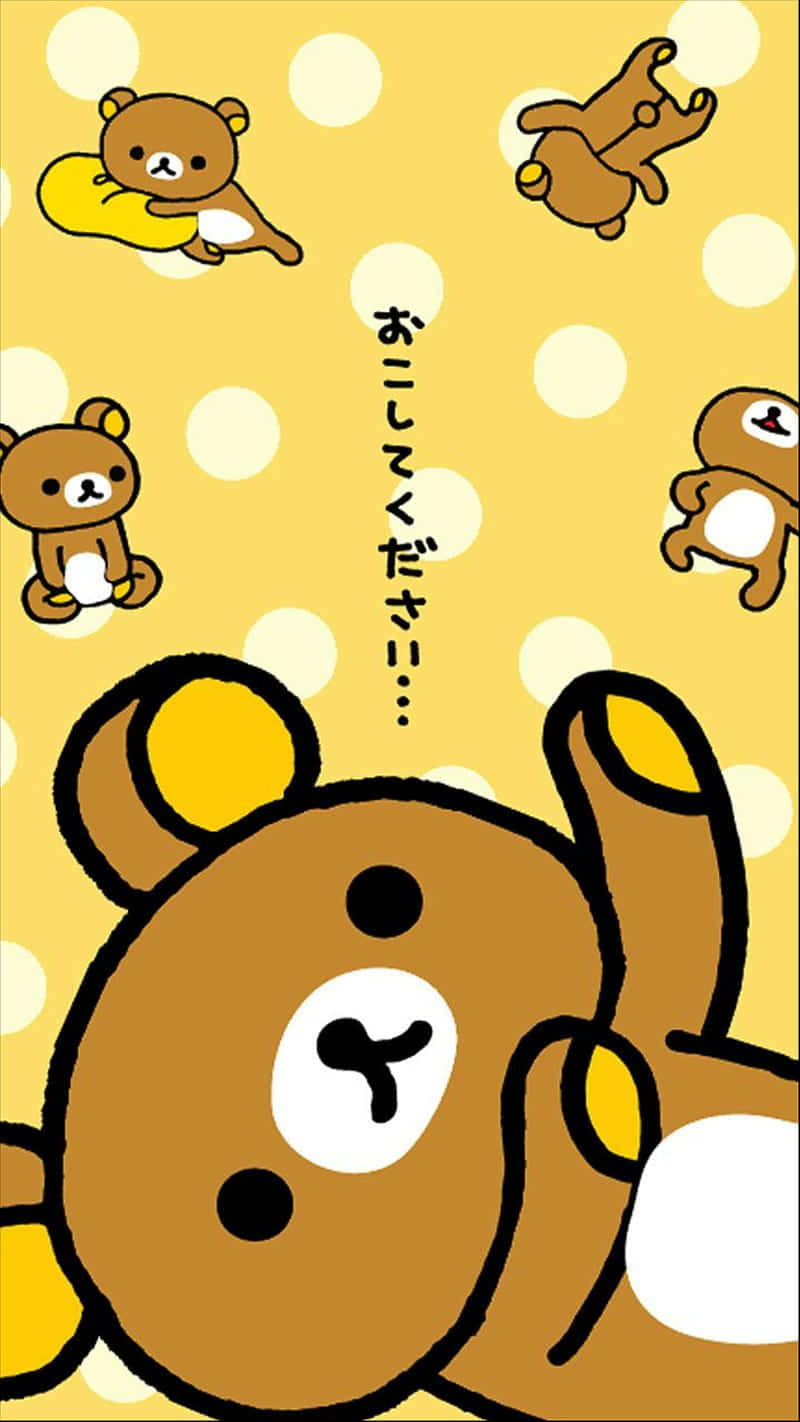 Kawaii Rilakkuma, white snout, yellow ears, HD Phone Wallpaper
