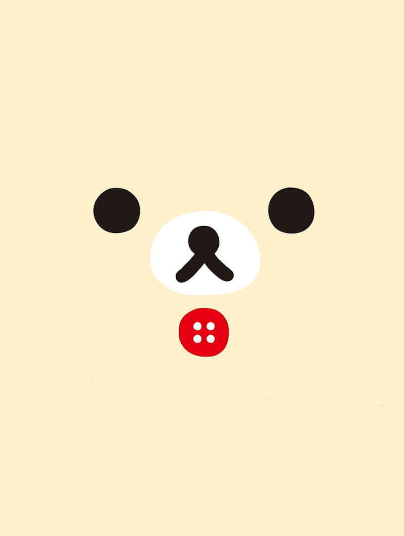 Kawaii Rilakkuma, red button nose, black eyes, SD Phone Wallpaper