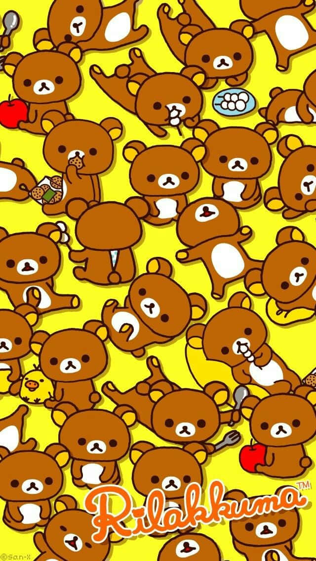 Kawaii Rilakkuma, Rilakkuma, vibrant yellow, SD Phone Wallpaper