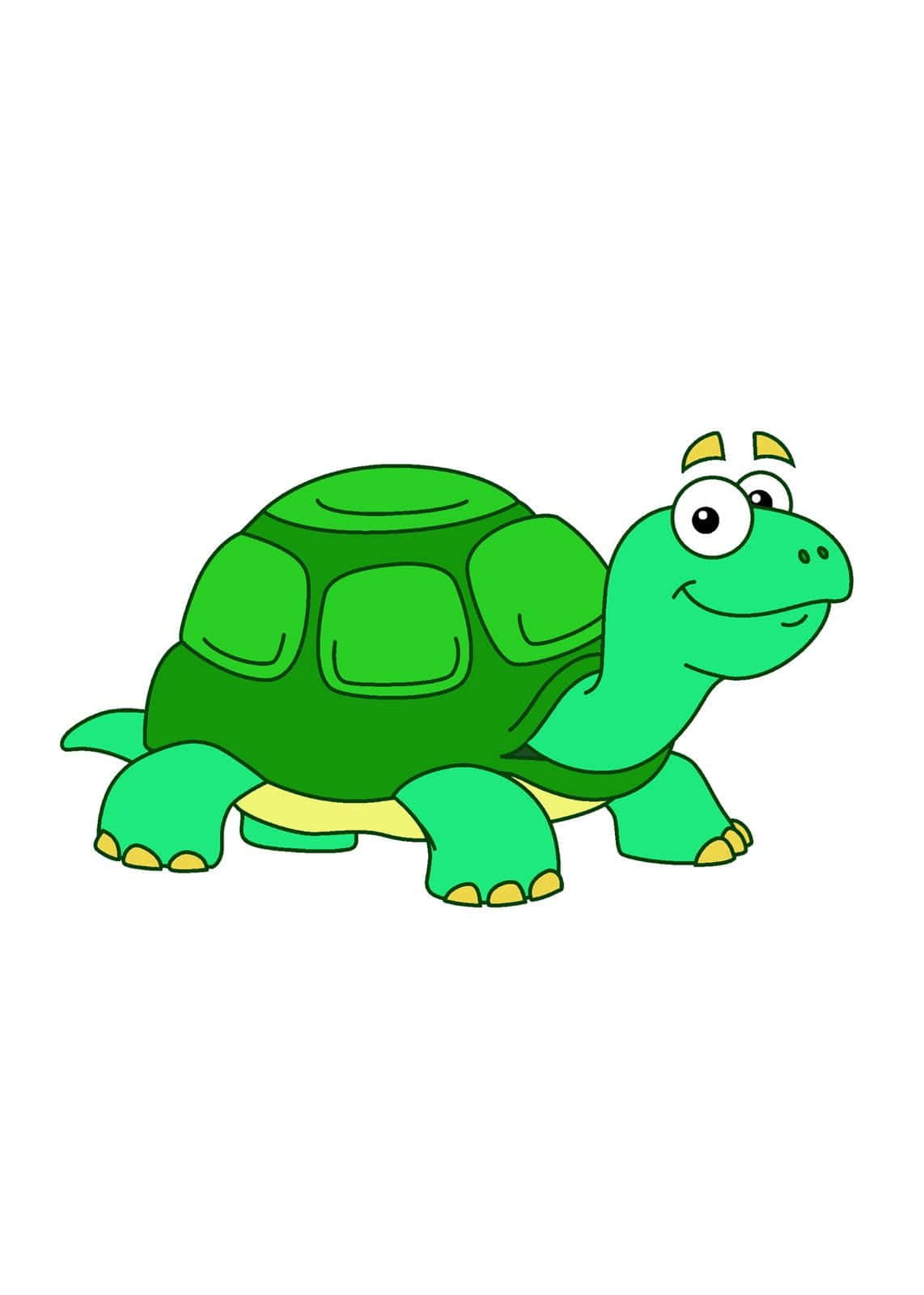 kawaii sea creatures, cartoon turtle, green shell, HD Phone Wallpaper