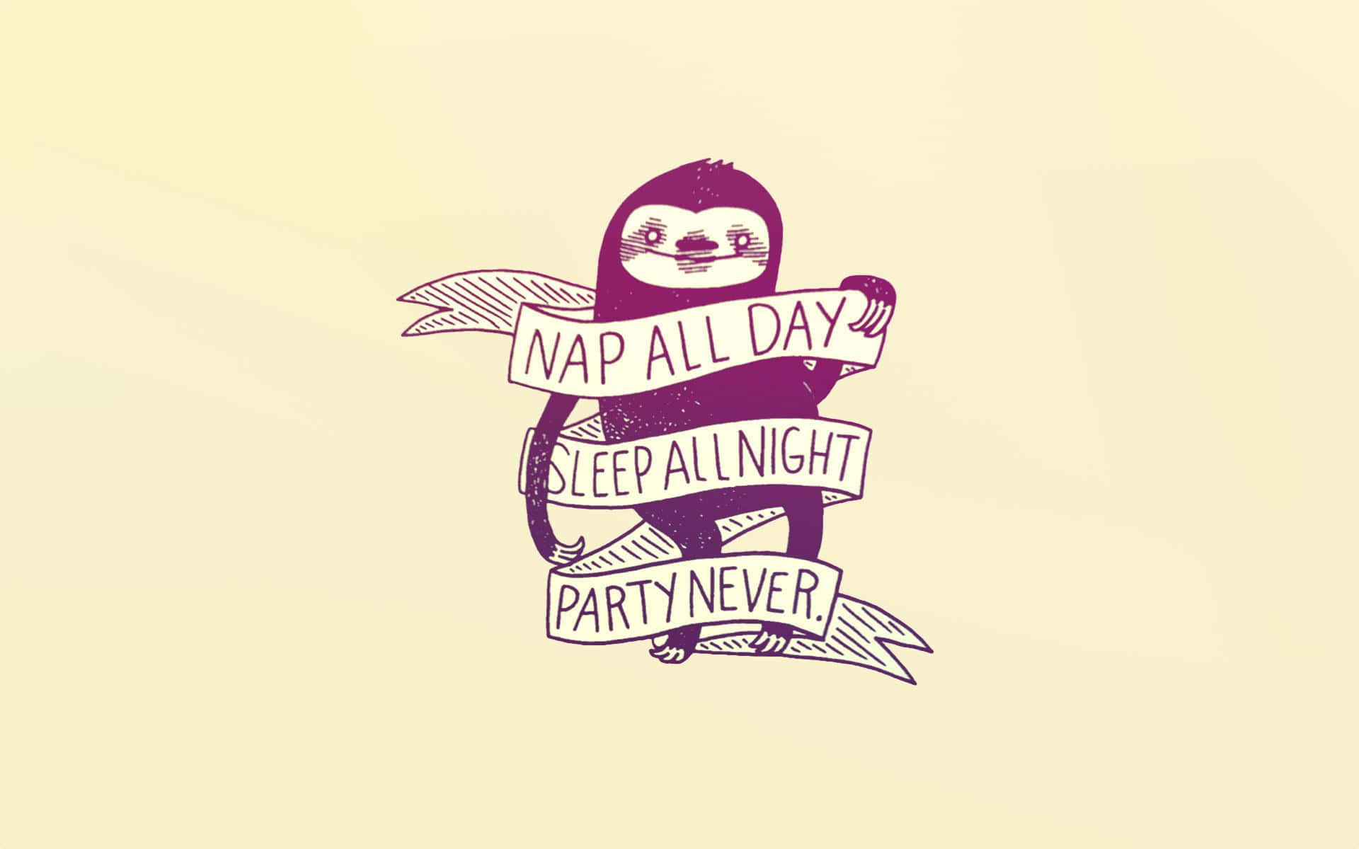 kawaii sloth, purple sloth, three banners, Full HD Desktop Wallpaper