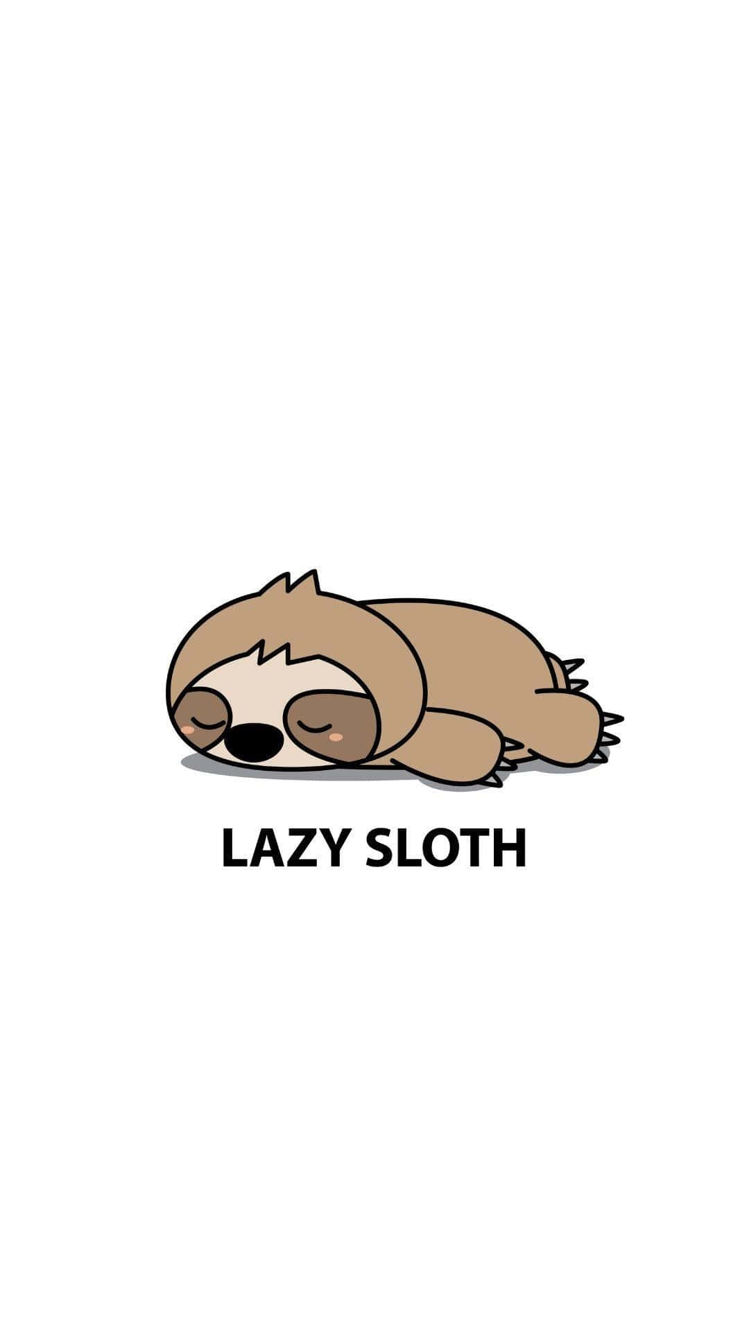 kawaii sloth, 1080 x 1920 wallpaper, cartoon sloth, Full HD Phone Wallpaper