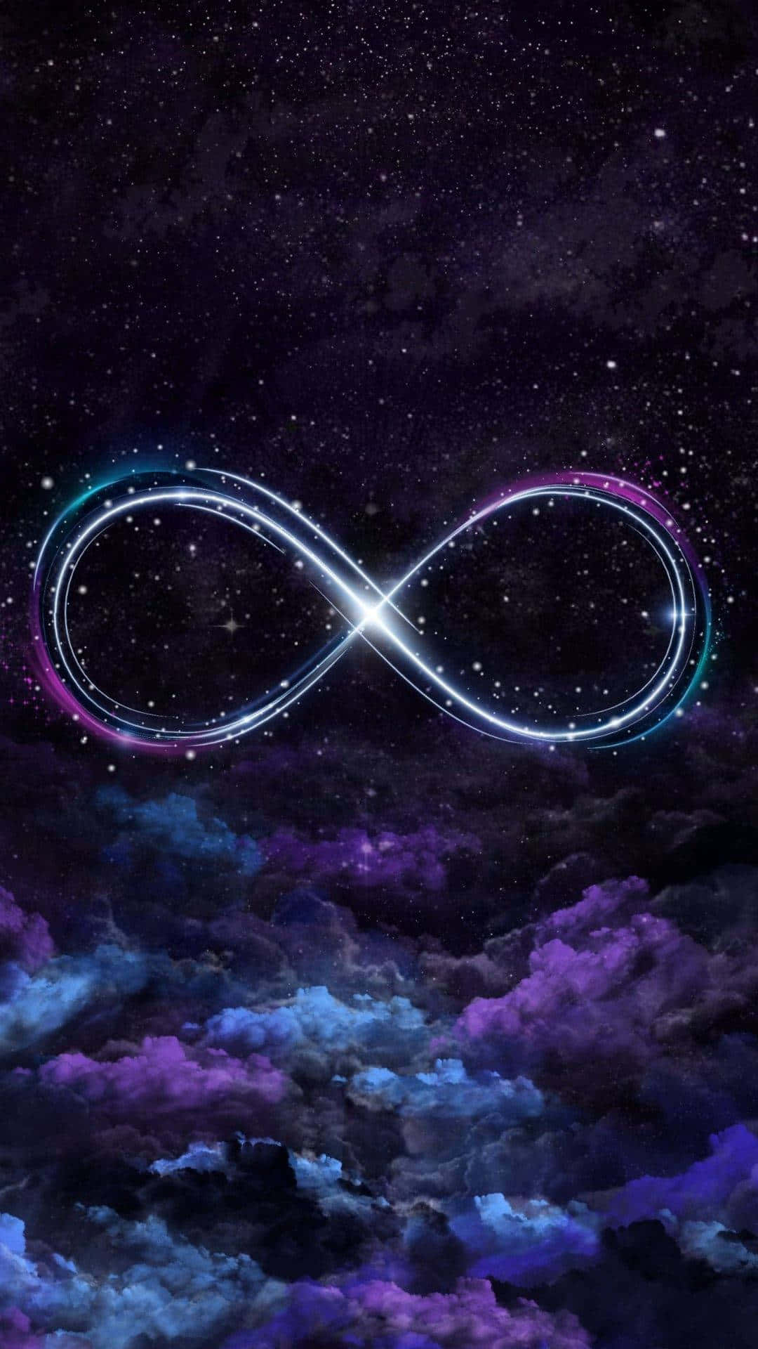 Kawaii Galaxy, infinity symbol, cosmic clouds, Full HD Phone Wallpaper