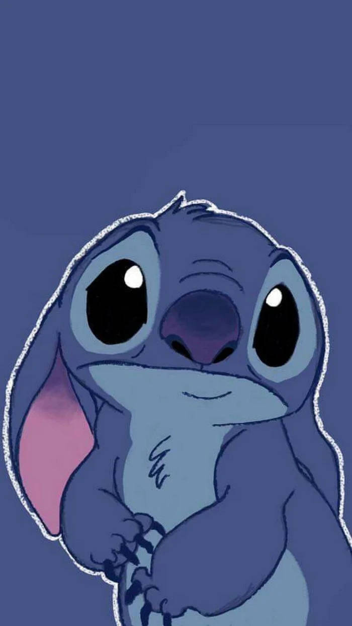 Kawaii Stitch, blue alien, big eyes, SD Phone Wallpaper