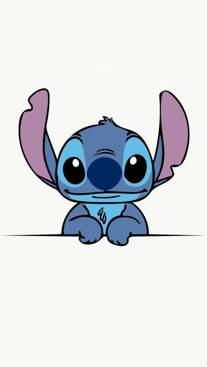 Kawaii Stitch, blue alien, big eyes, SD Phone Wallpaper