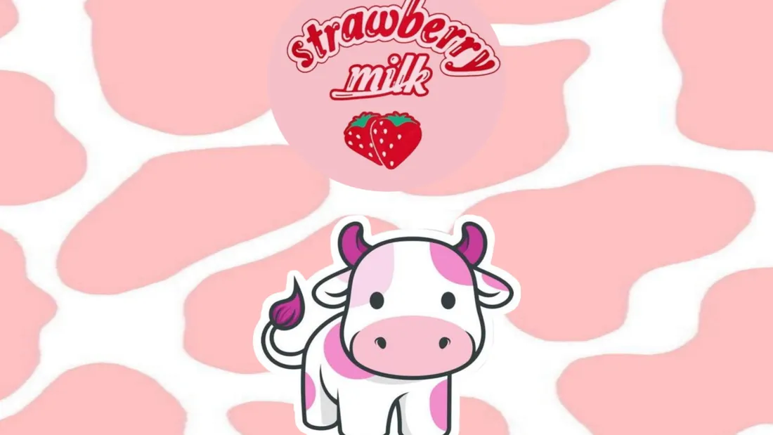 Kawaii Strawberry Cow