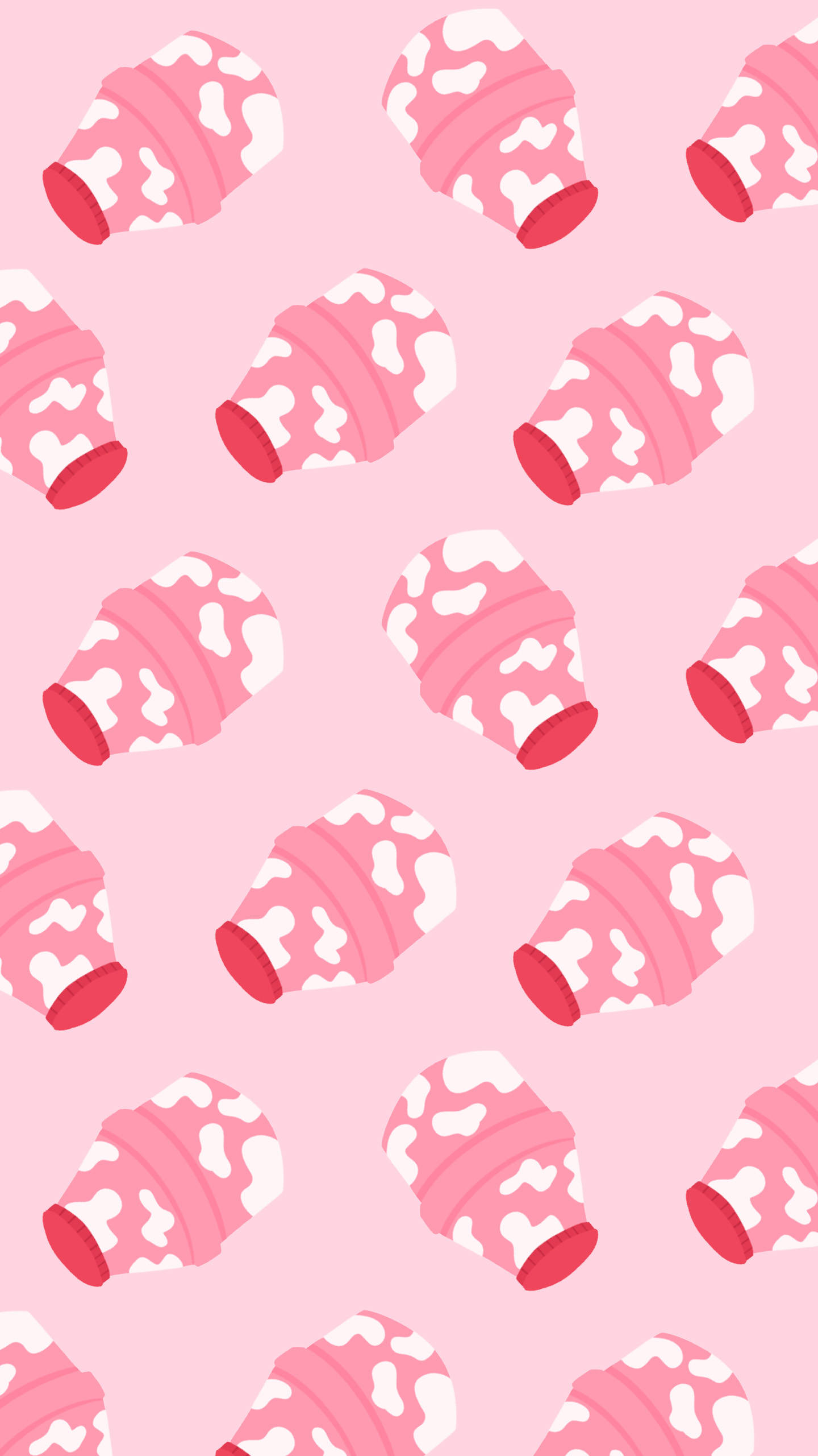 Strawberry Cow, pink cow-print, milk cartons, 2K Phone Wallpaper
