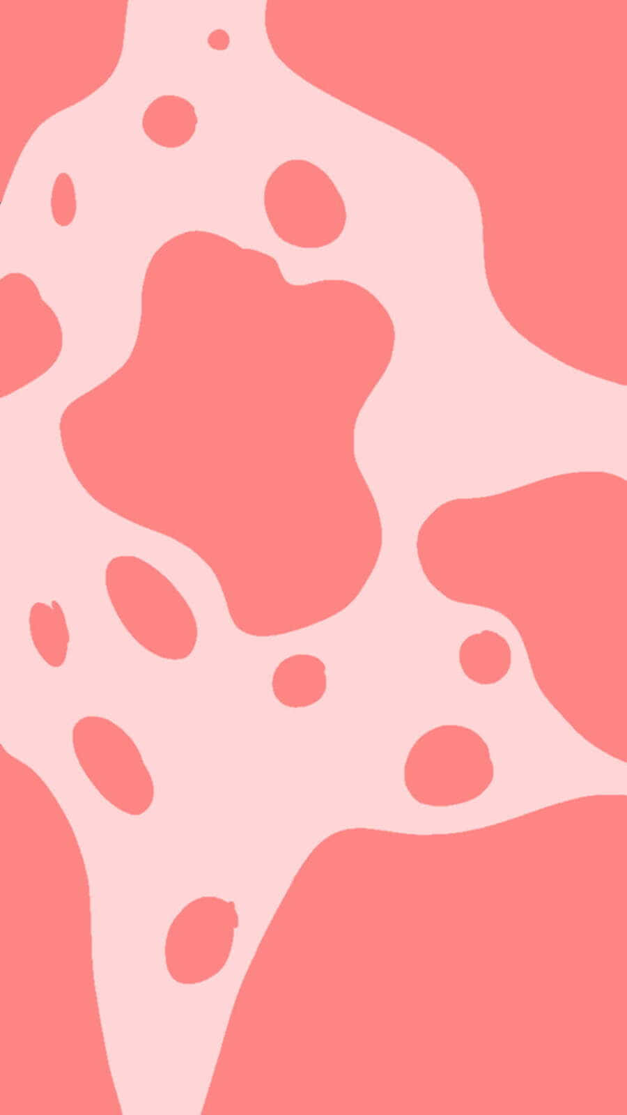 Kawaii Strawberry Cow, soft coral, blush pink, HD Phone Wallpaper