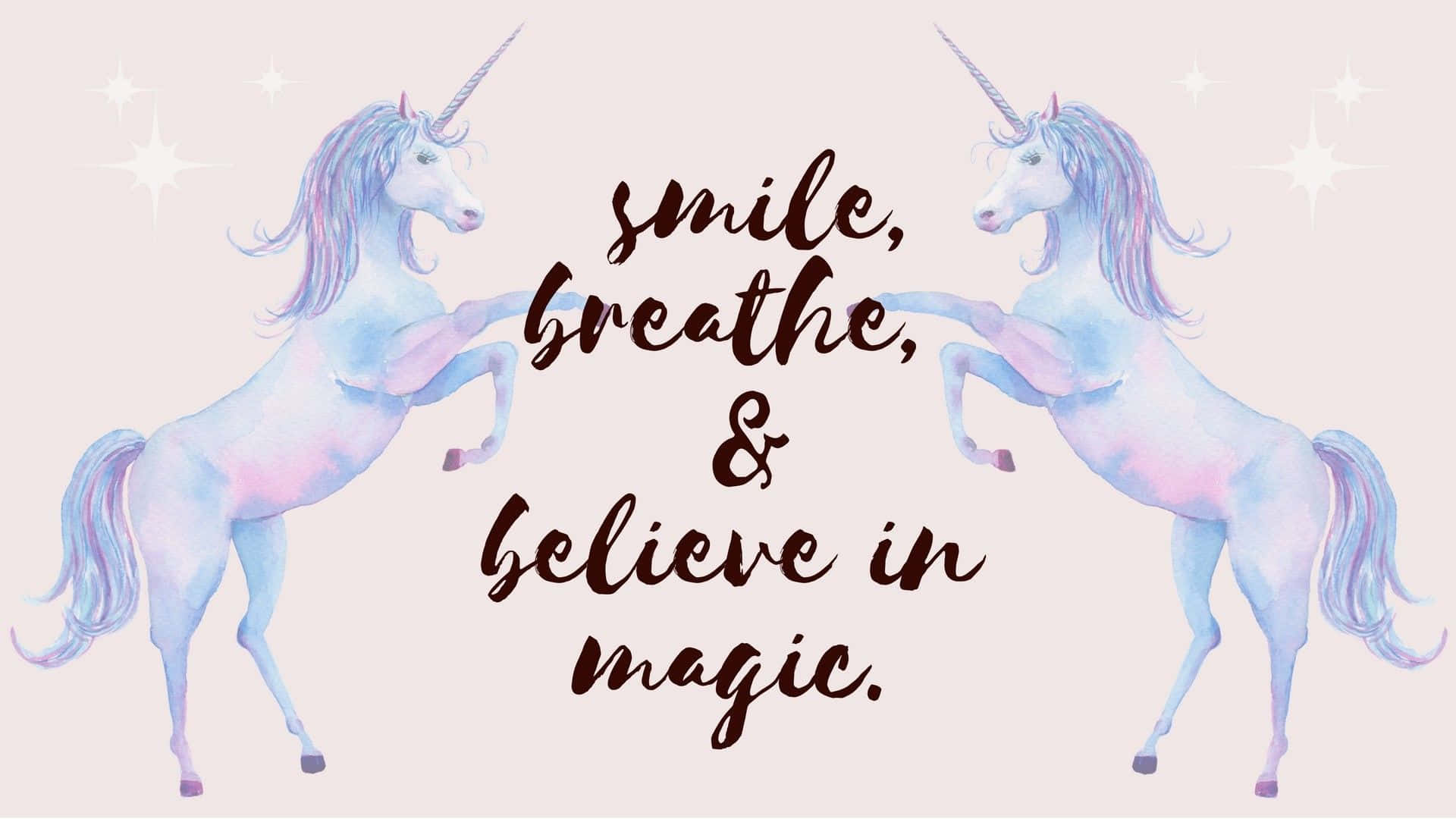 kawaii unicorn, pastel watercolor unicorns, rainbow, Full HD Desktop Wallpaper