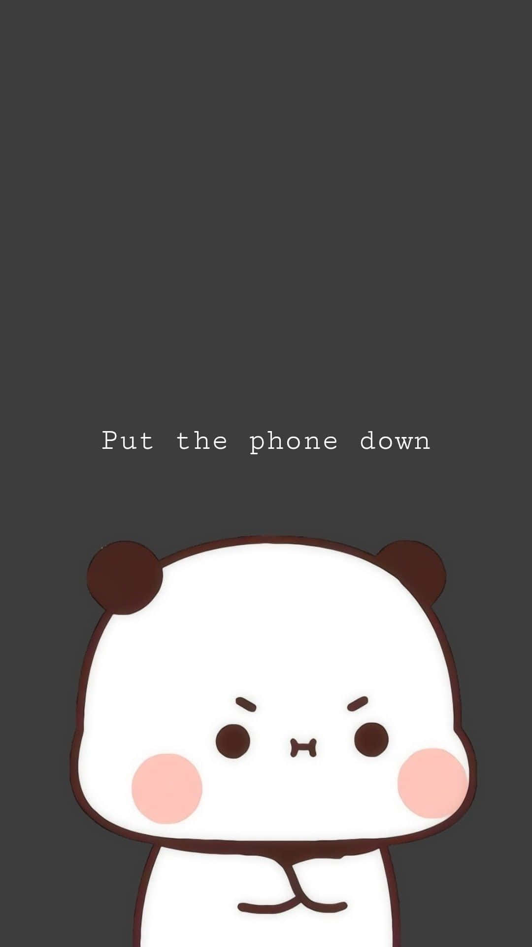 kawaii valentine, cartoon panda, pink cheeks, Full HD Phone Wallpaper