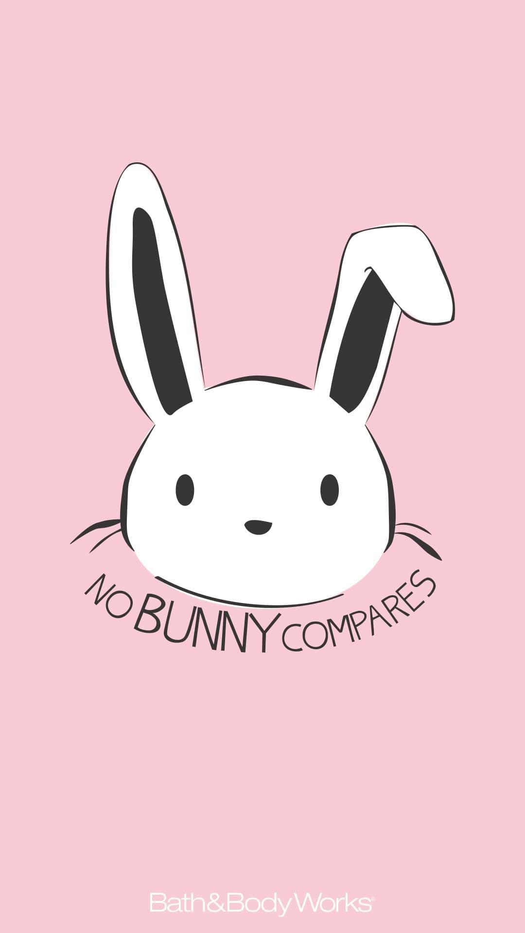 kawaii valentine, white bunny, black ears, Full HD Phone Wallpaper