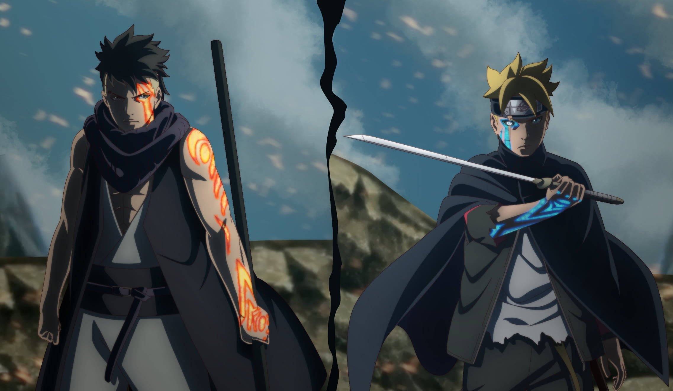 Kawaki, Boruto, orange chakra, Full HD Desktop Wallpaper