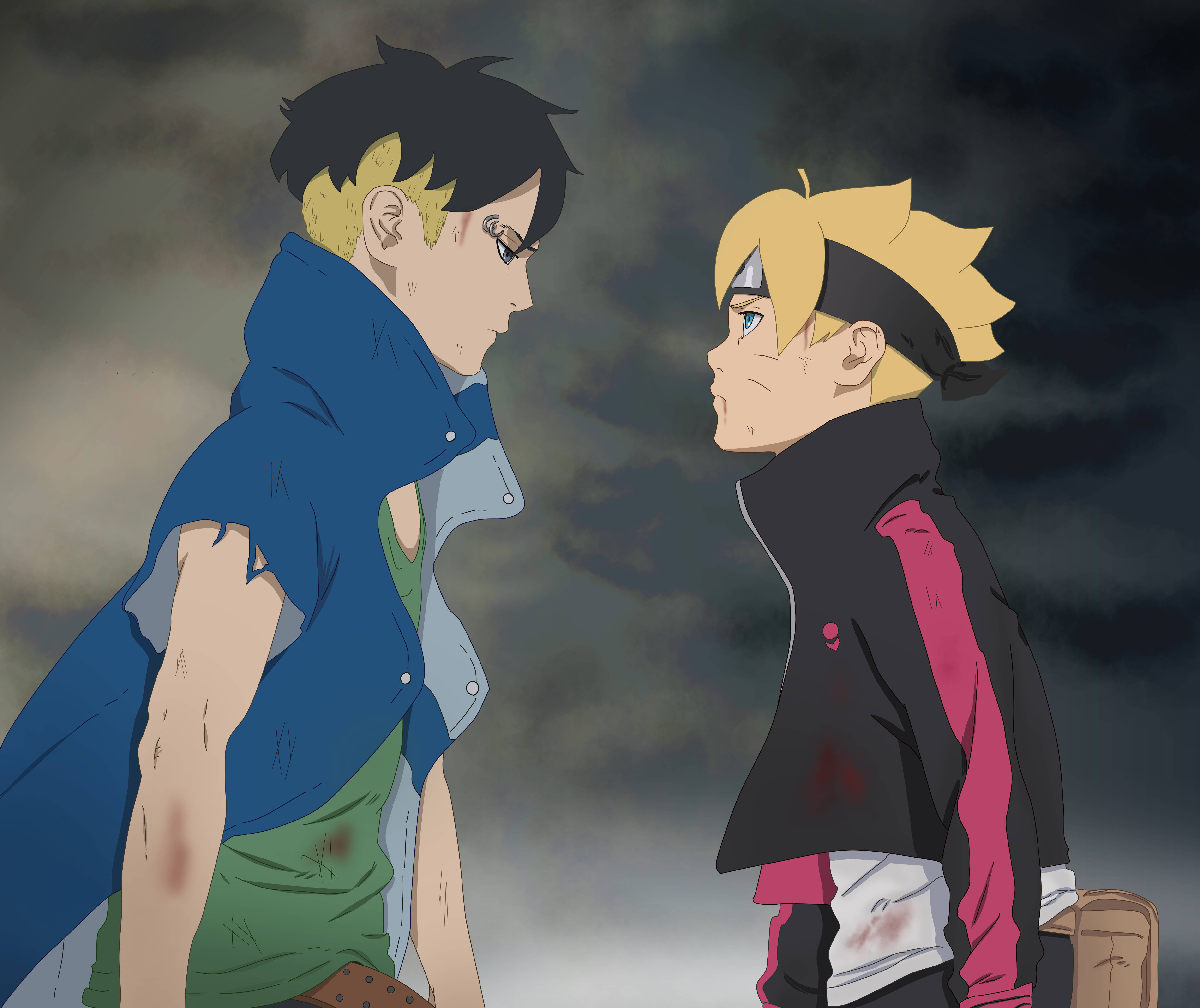Kawaki, Boruto, stormy sky, 4K Desktop Wallpaper