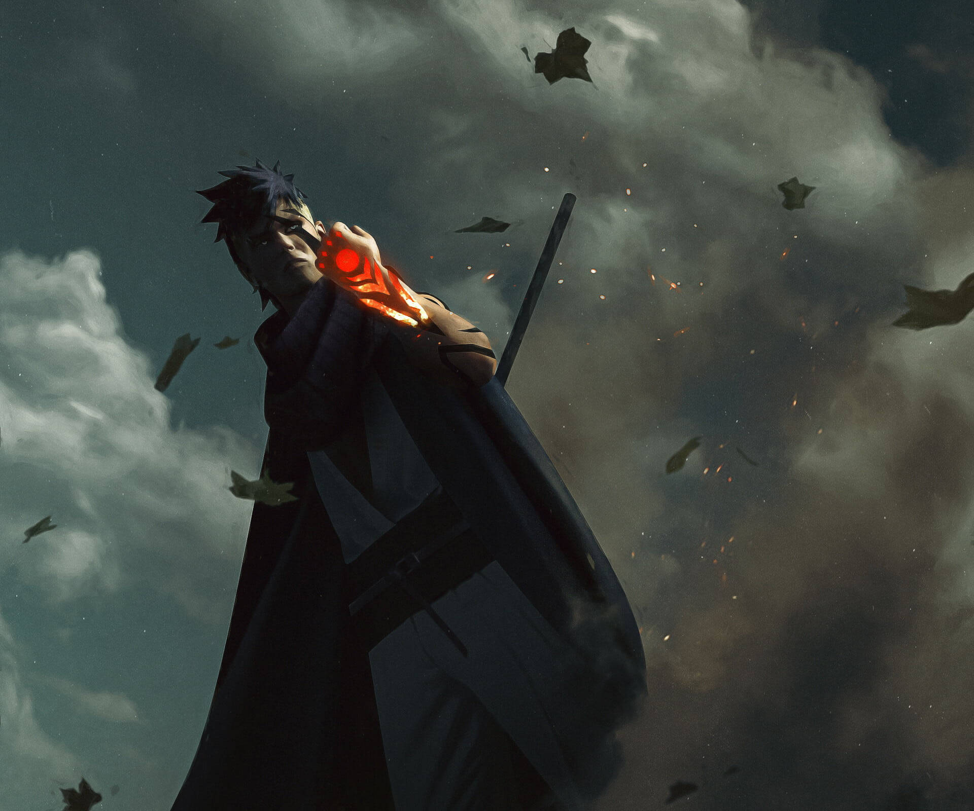 Kawaki, Boruto, fiery red chakra, Full HD Desktop Wallpaper