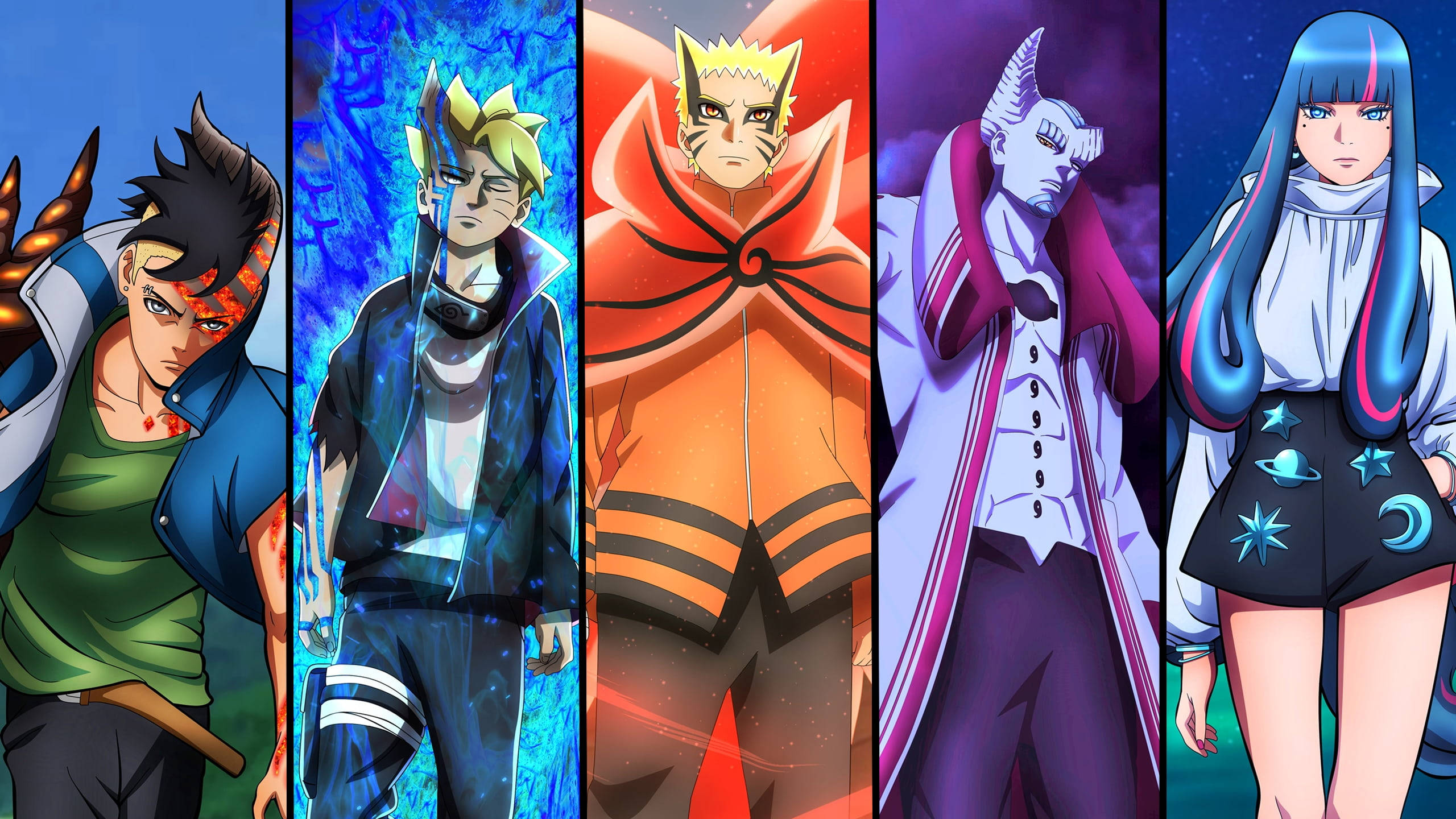 Kawaki, Boruto, transformed characters, 2K Desktop Wallpaper
