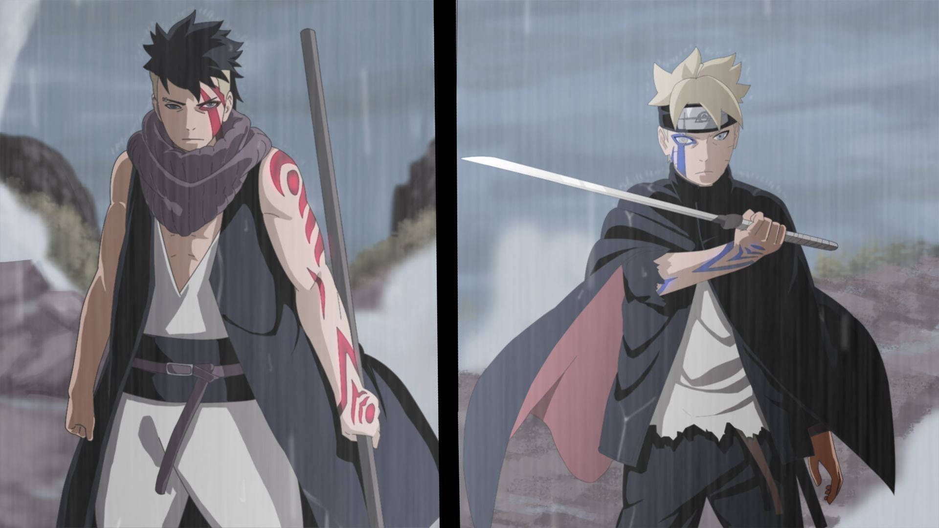 Kawaki, Boruto, rain, Full HD Desktop Wallpaper