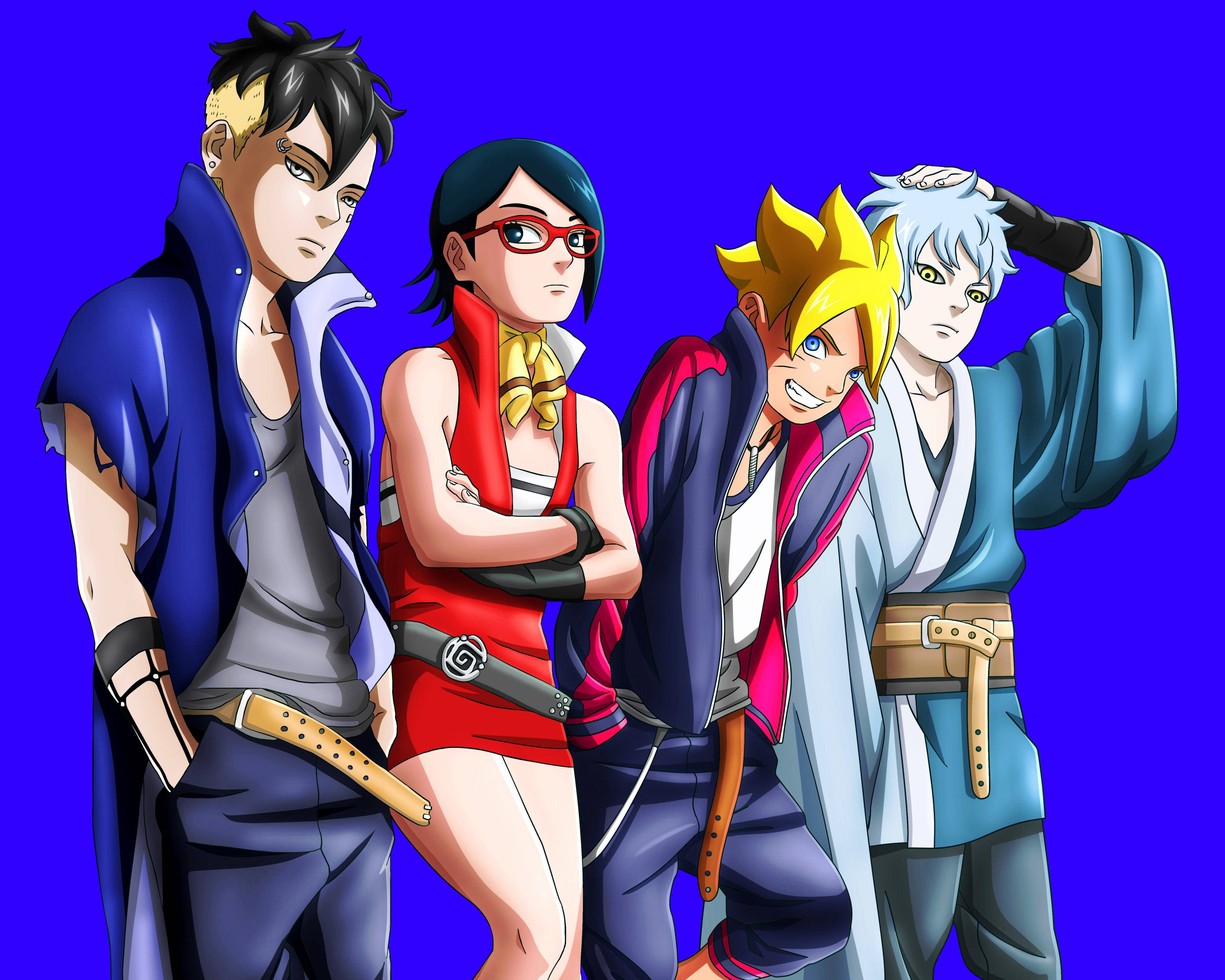 Kawaki, main cast, anime characters, 4K Desktop Wallpaper