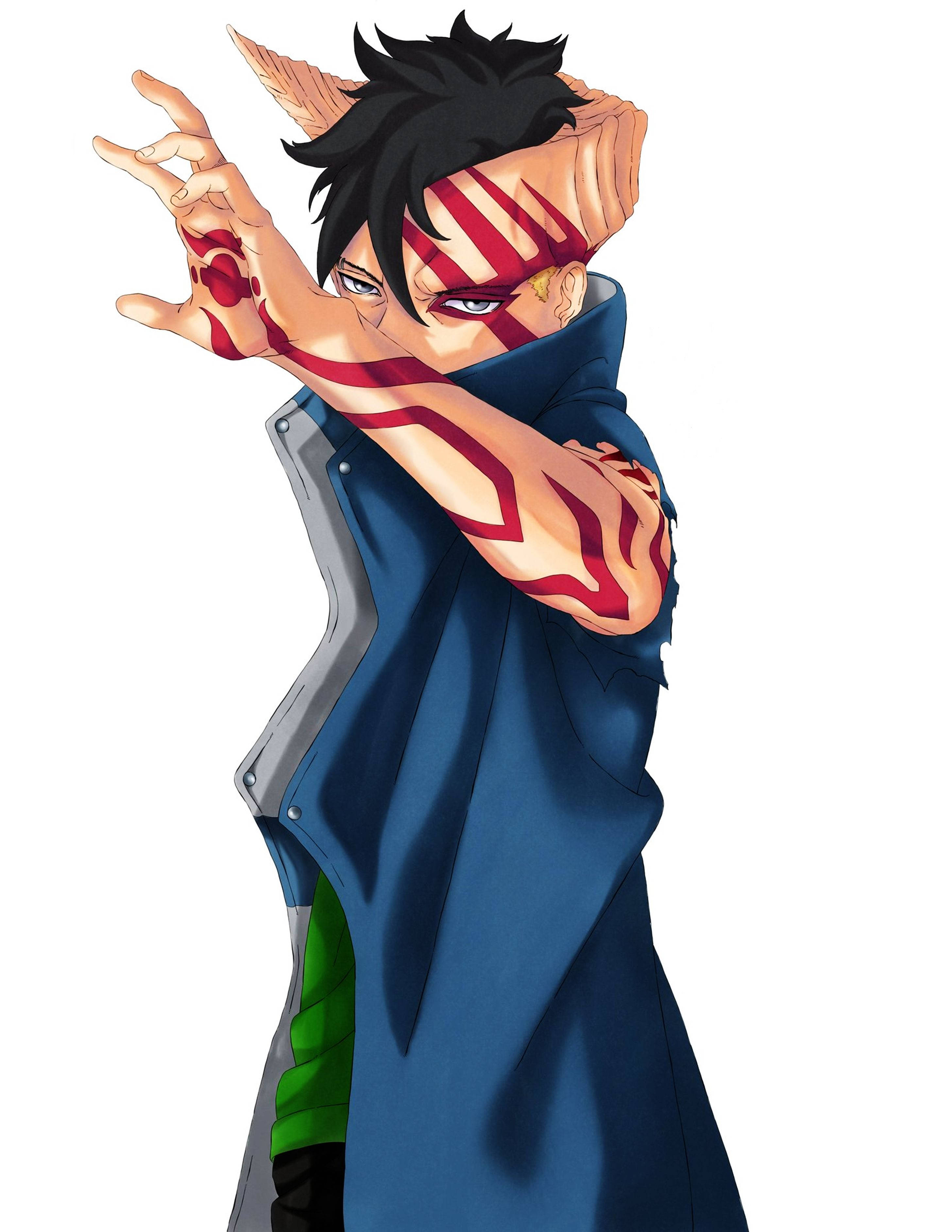 Kawaki, black hair, red markings, 2K Phone Wallpaper
