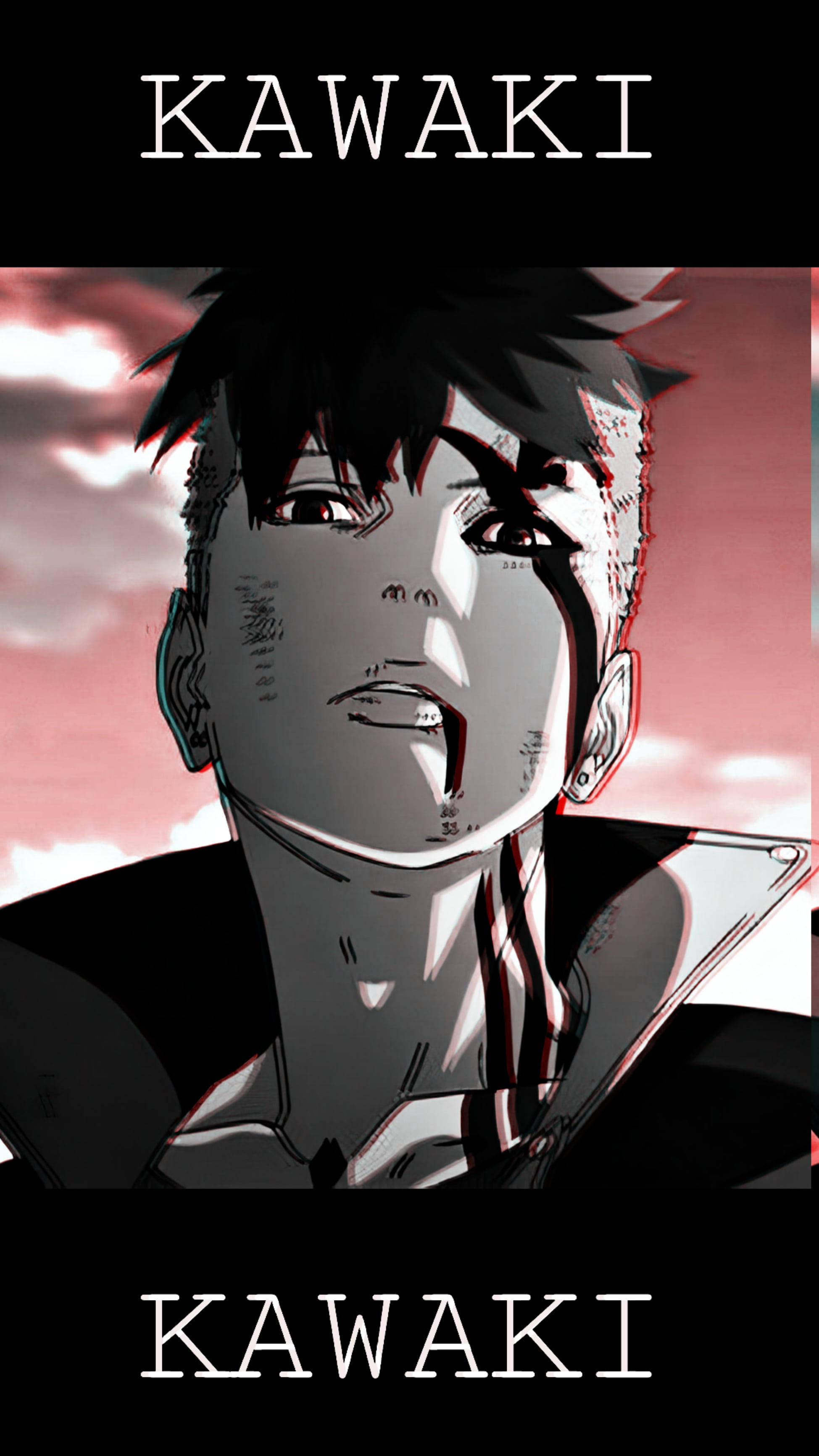 Kawaki, red sky, intense eyes, 2K Phone Wallpaper