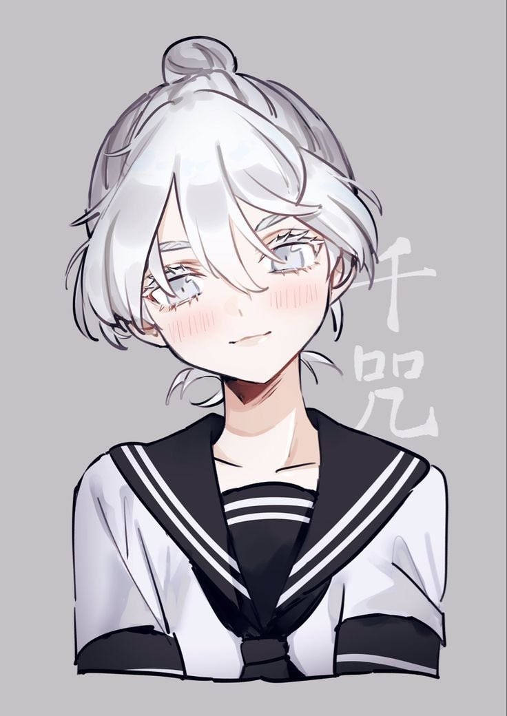 Kawaragi Senju, silver hair, topknot, SD Phone Wallpaper