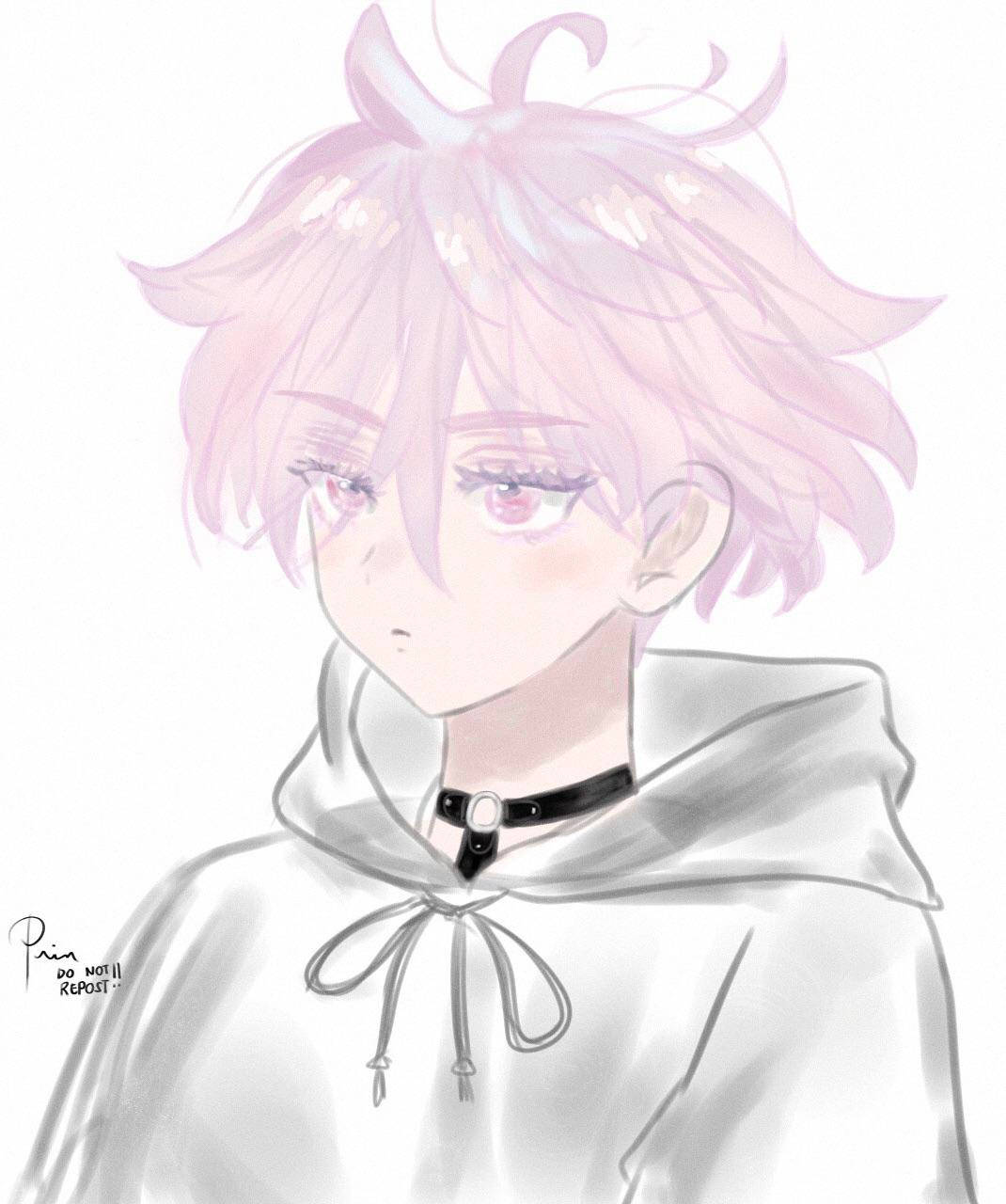 Kawaragi Senju, pink hair, white hoodie, HD Phone Wallpaper