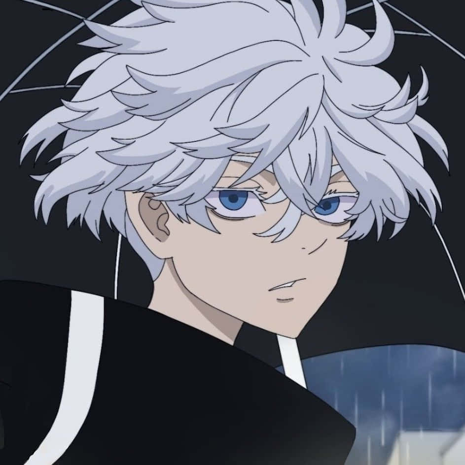 Kawaragi Senju, spiky silver hair, blue eyes, SD Phone Wallpaper