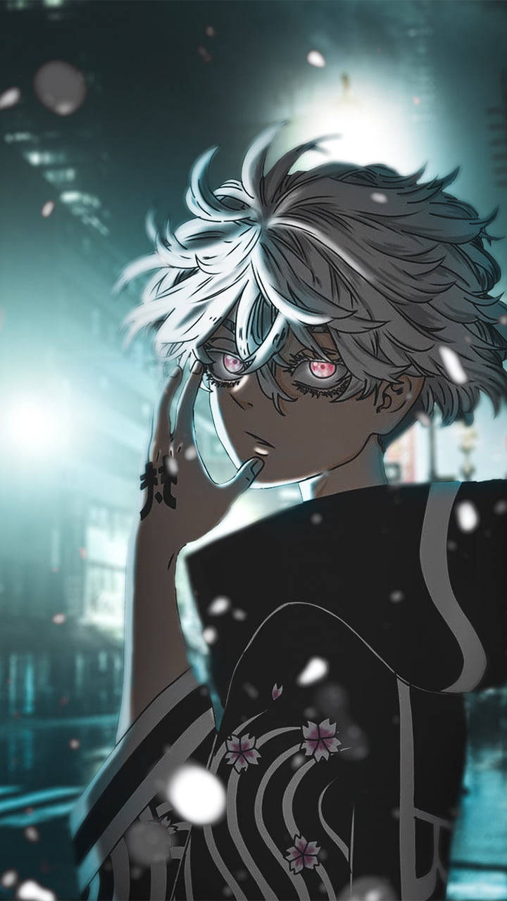 Kawaragi Senju, red eyes, silver-haired, HD Phone Wallpaper