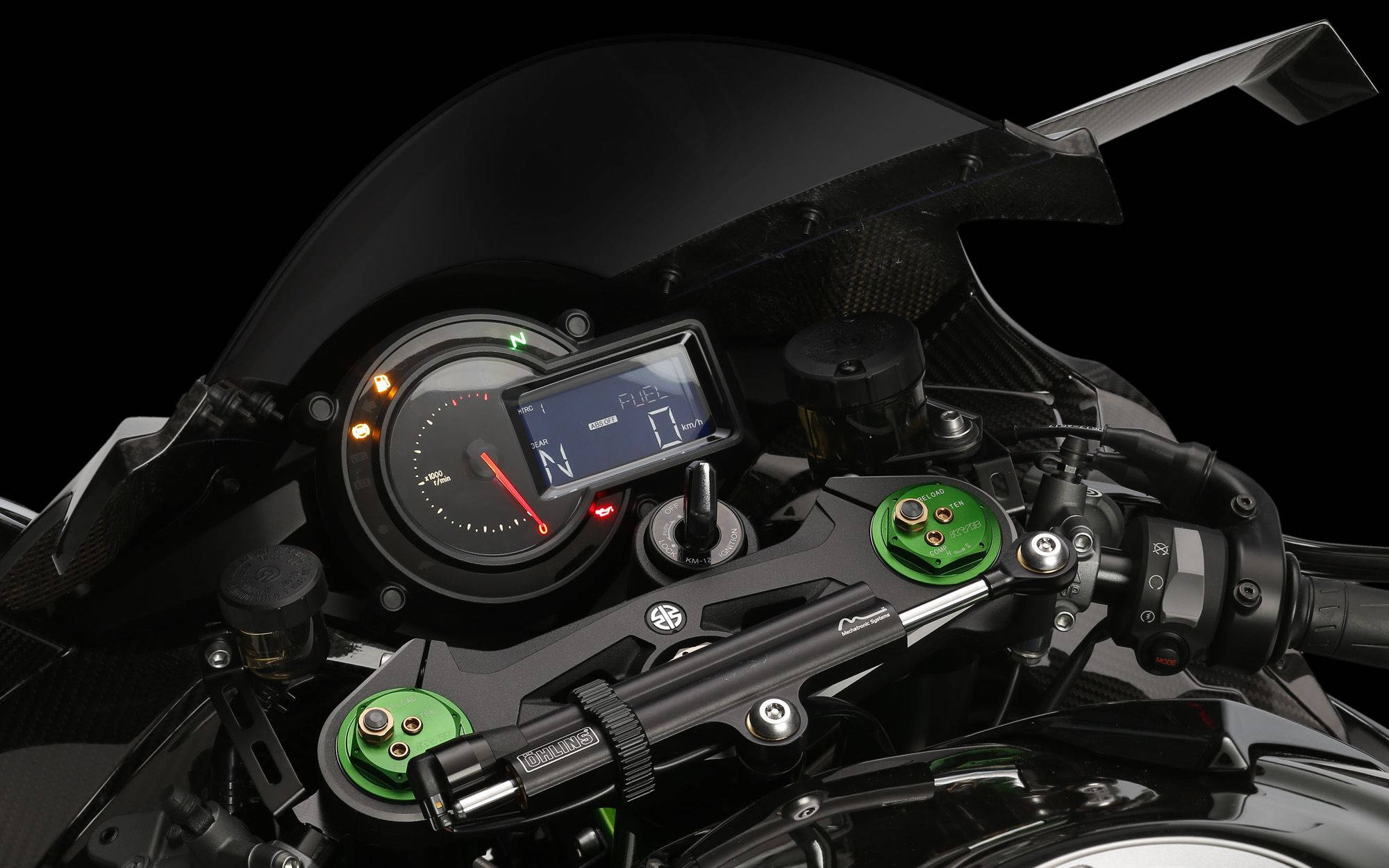 Kawasaki H2r, tachometer, speedometer, Full HD Desktop Wallpaper