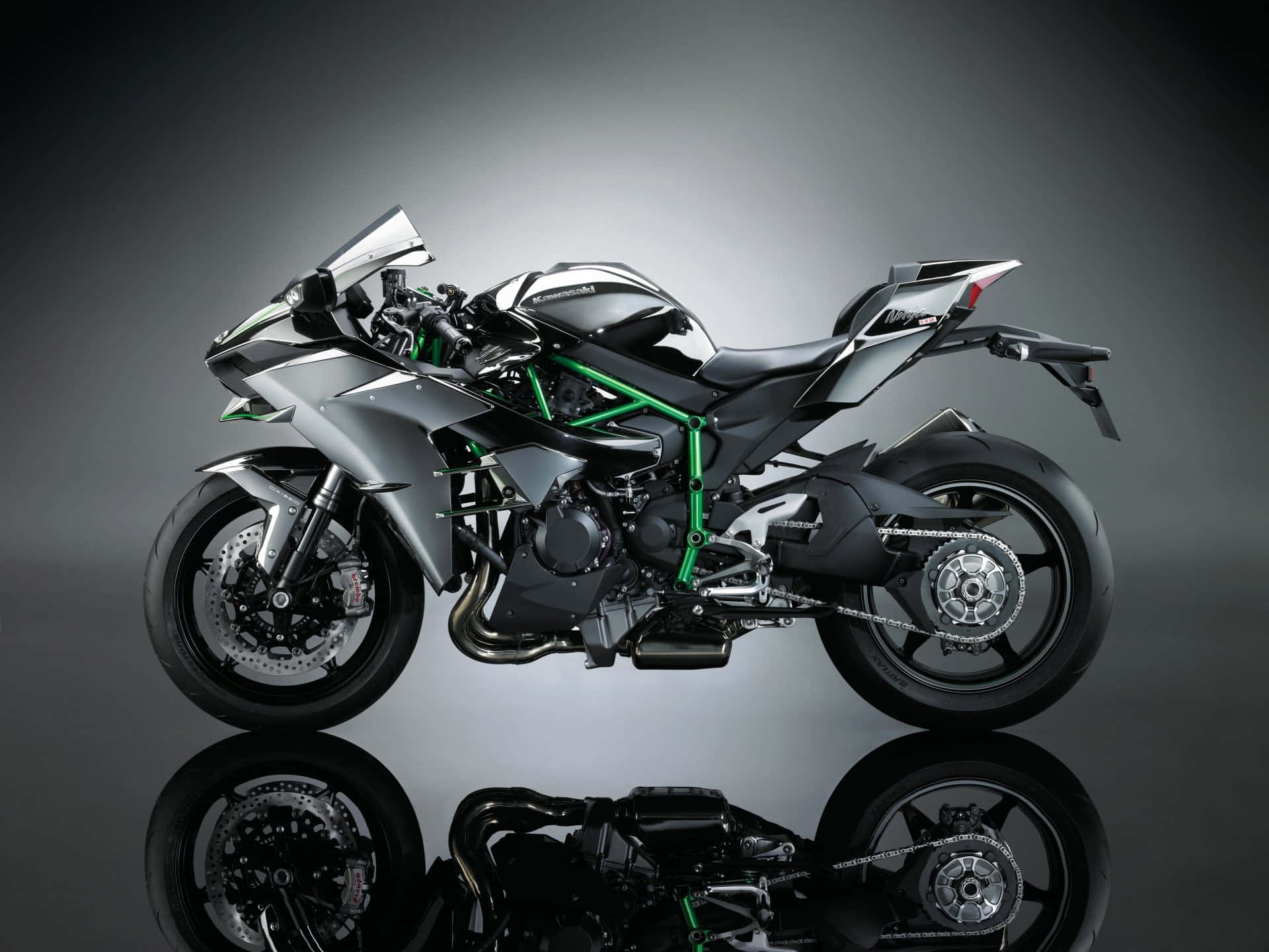 Kawasaki, H2r, silver, Full HD Desktop Wallpaper