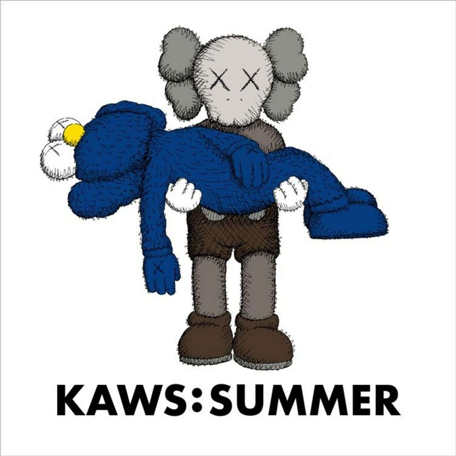 KAWS, gray KAWS character, X eyes, HD Desktop Wallpaper