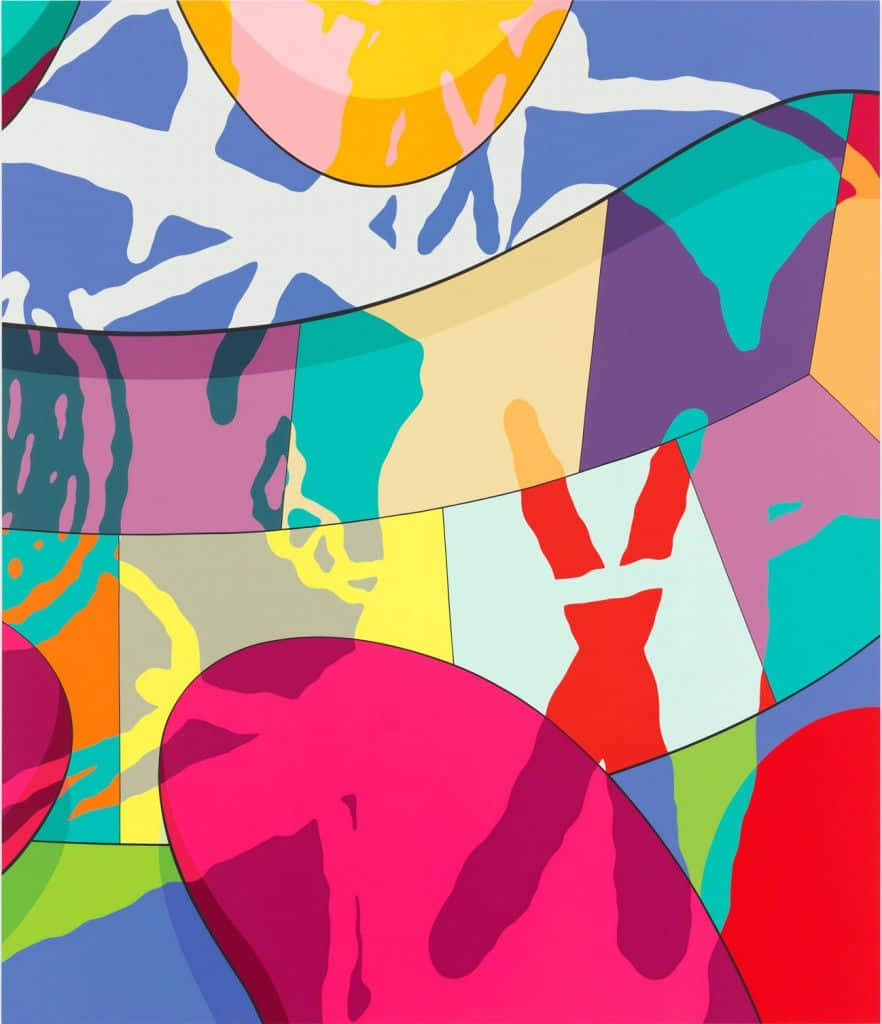 Kaws Artwork, vibrant abstract shapes, bold colors, SD Phone Wallpaper