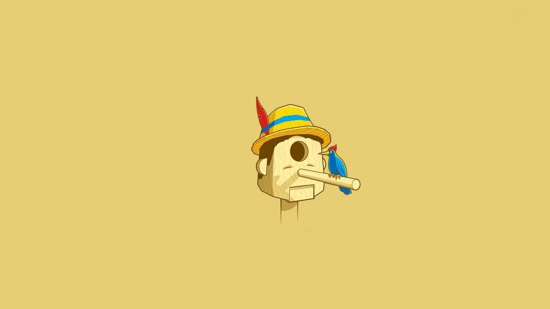 Kaws Artwork, wooden birdhouse, colorful hat, Full HD Desktop Wallpaper