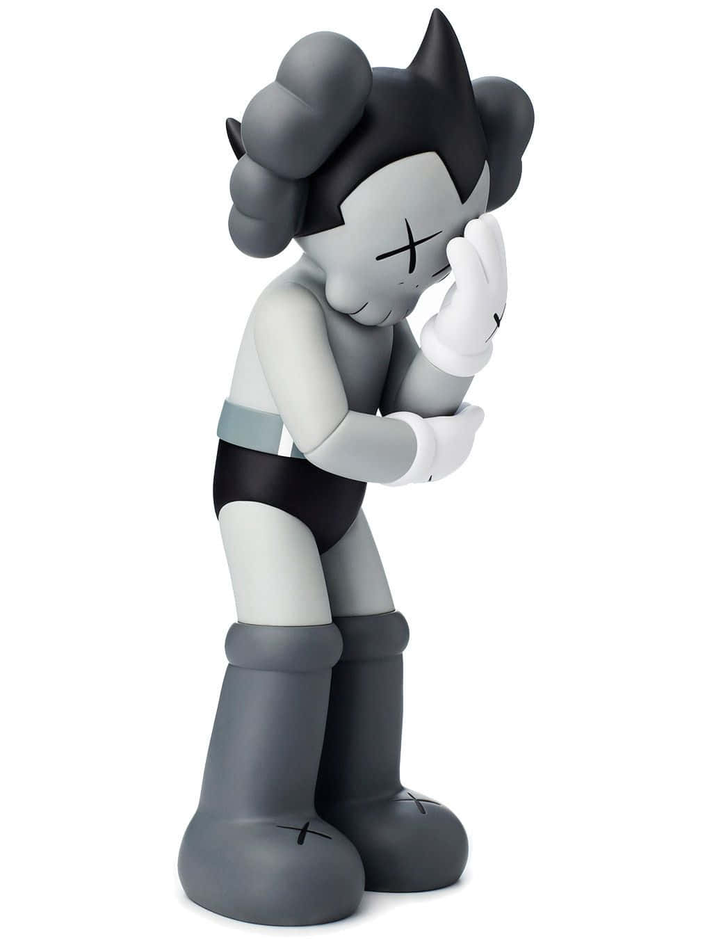 Kaws Astro Boy, gray and black, X eyes, HD Phone Wallpaper