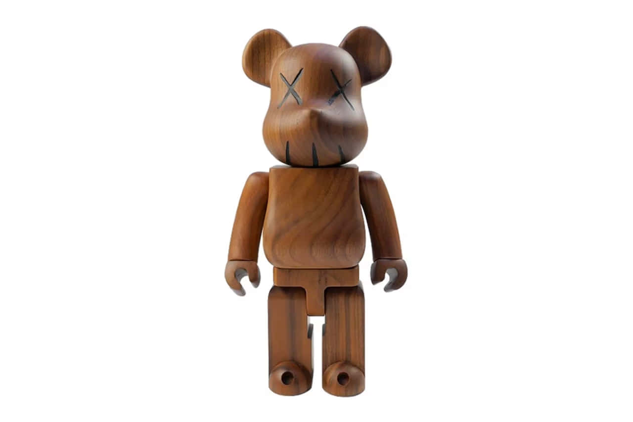 Kaws Bearbrick, wooden figure, X eyes, HD Desktop Wallpaper