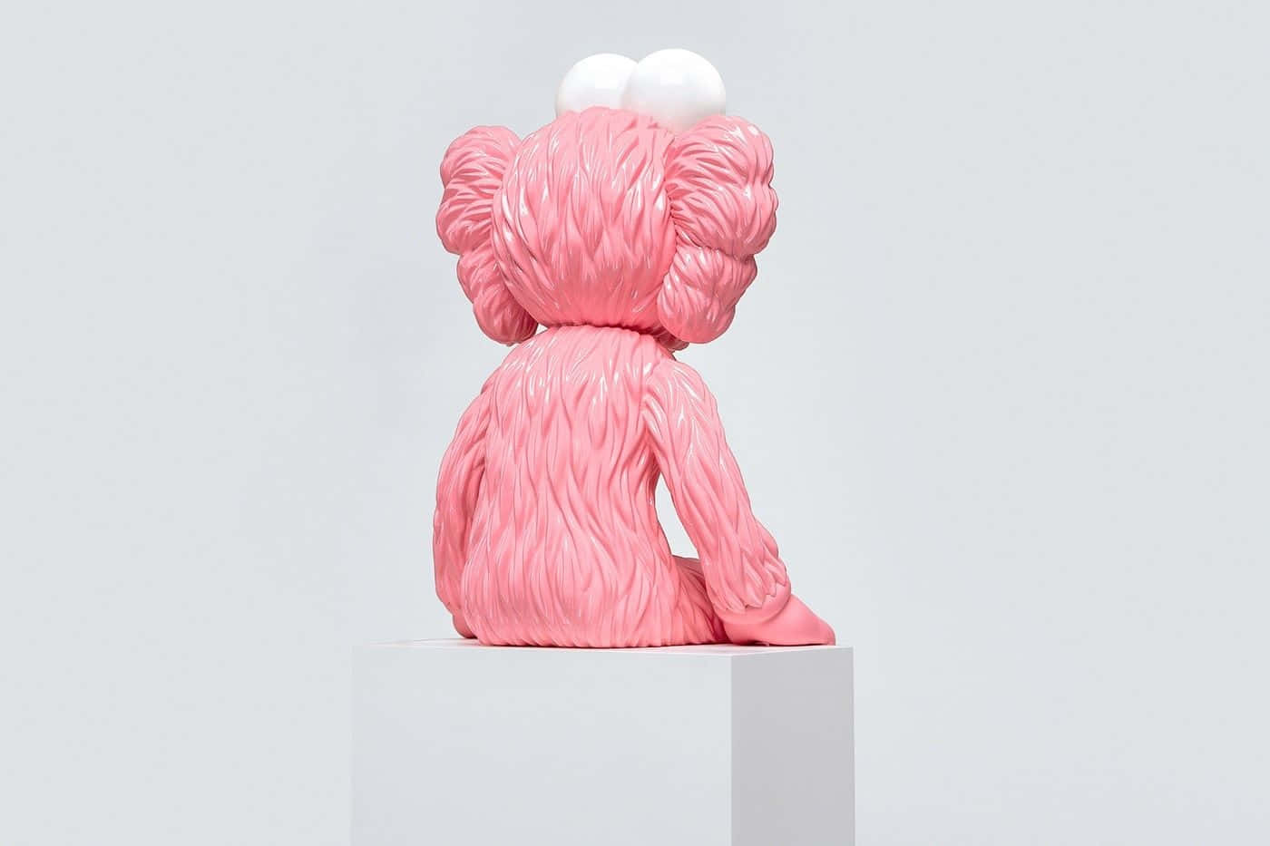 Kaws BFF Pink, glossy pink, white eyes, HD Desktop Wallpaper