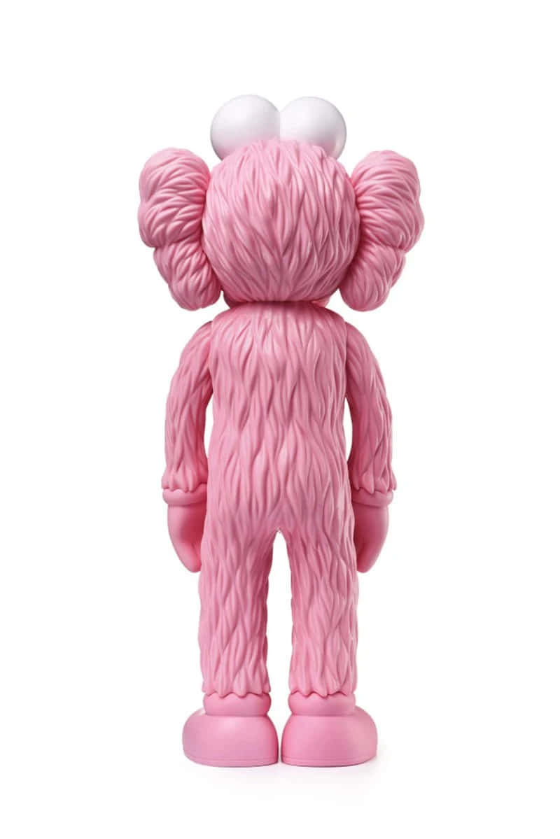 Kaws BFF Pink, pink textured KAWS figure, white eyes, SD Phone Wallpaper