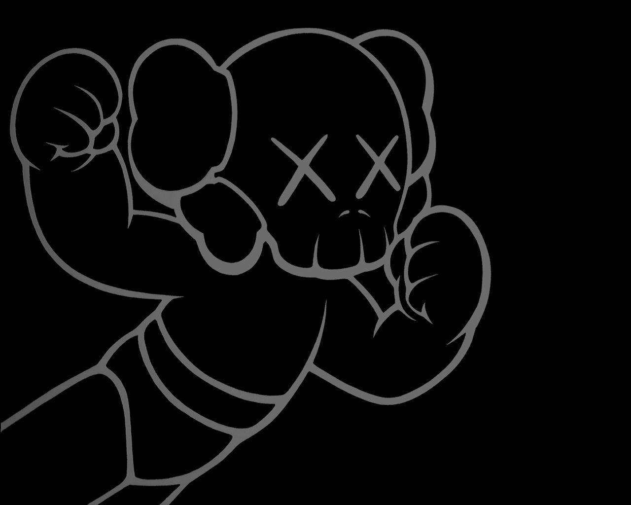 Kaws, bear, X eyes, HD Desktop Wallpaper