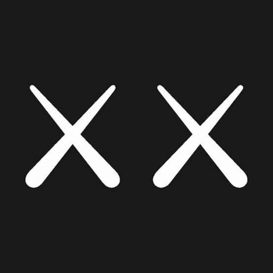 Kaws, Black And White, X symbols, SD Desktop Wallpaper