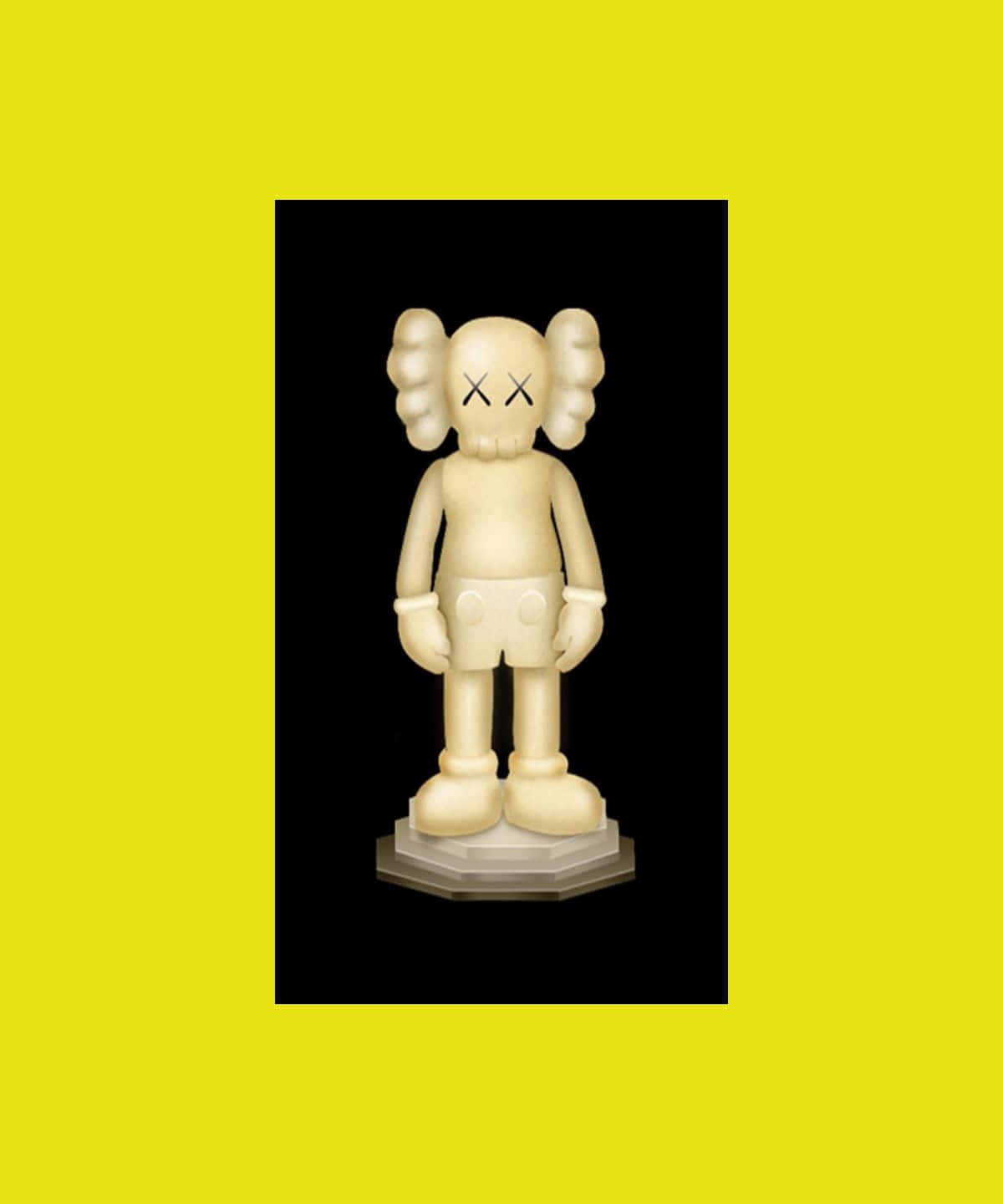 KAWS figure, X eyes, cream-colored, HD Phone Wallpaper