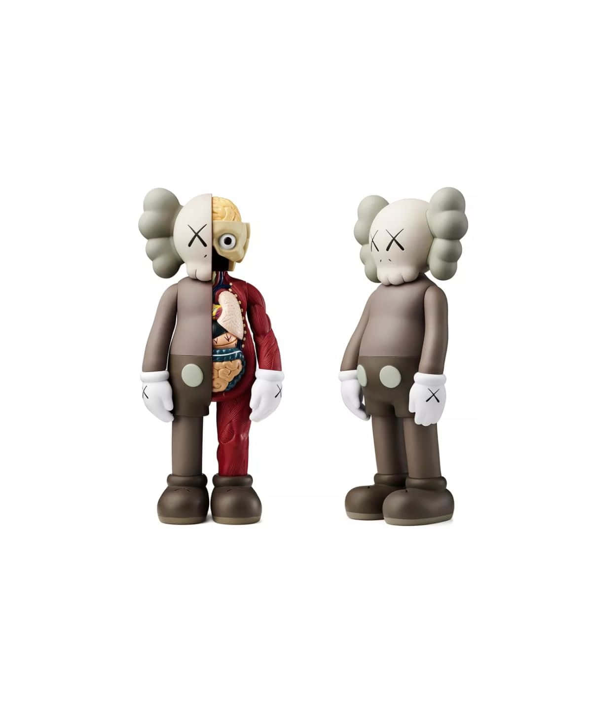 Kaws Figures, split open, internal organs, HD Phone Wallpaper
