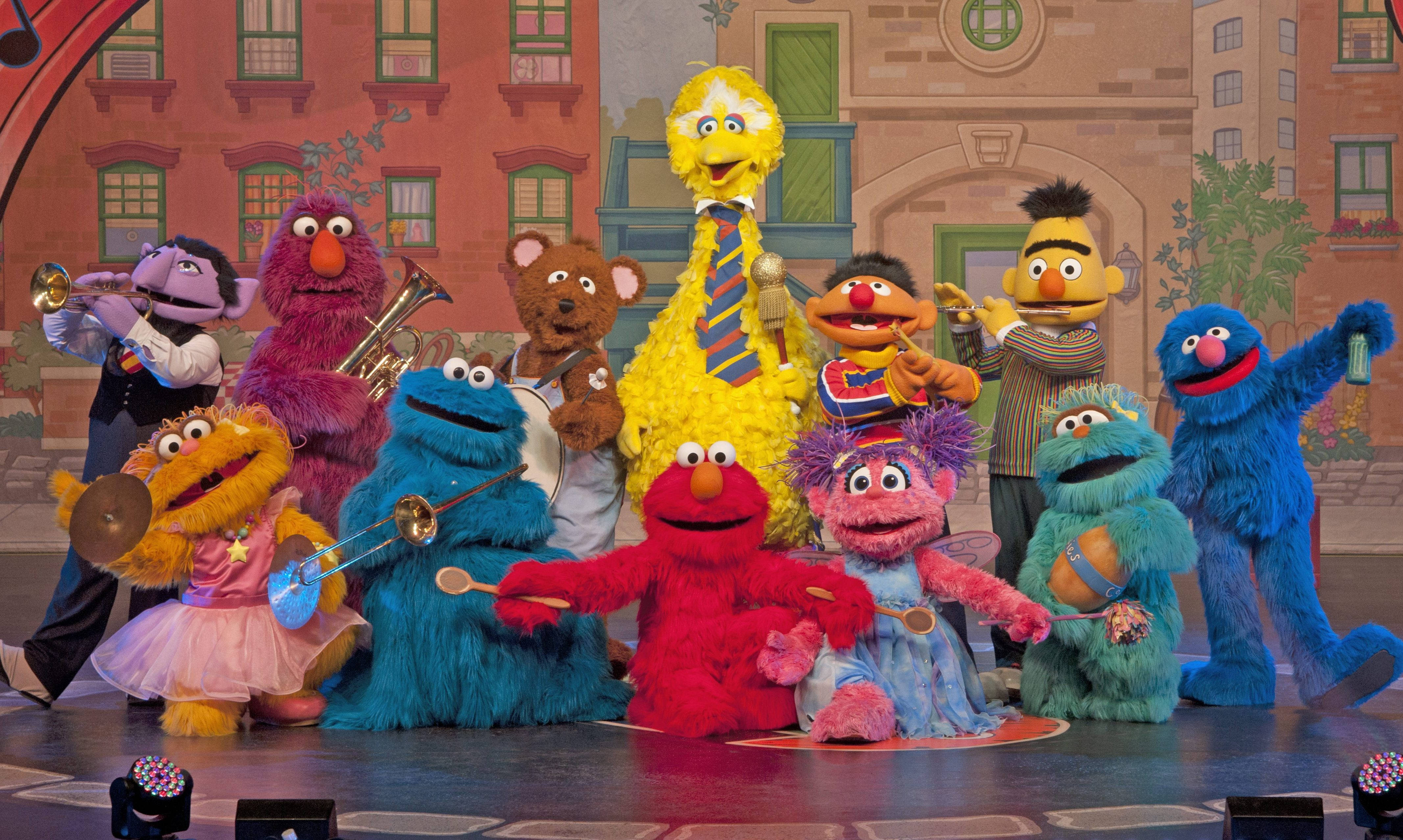 Sesame Street, puppets, musical instruments, 4K Desktop Wallpaper