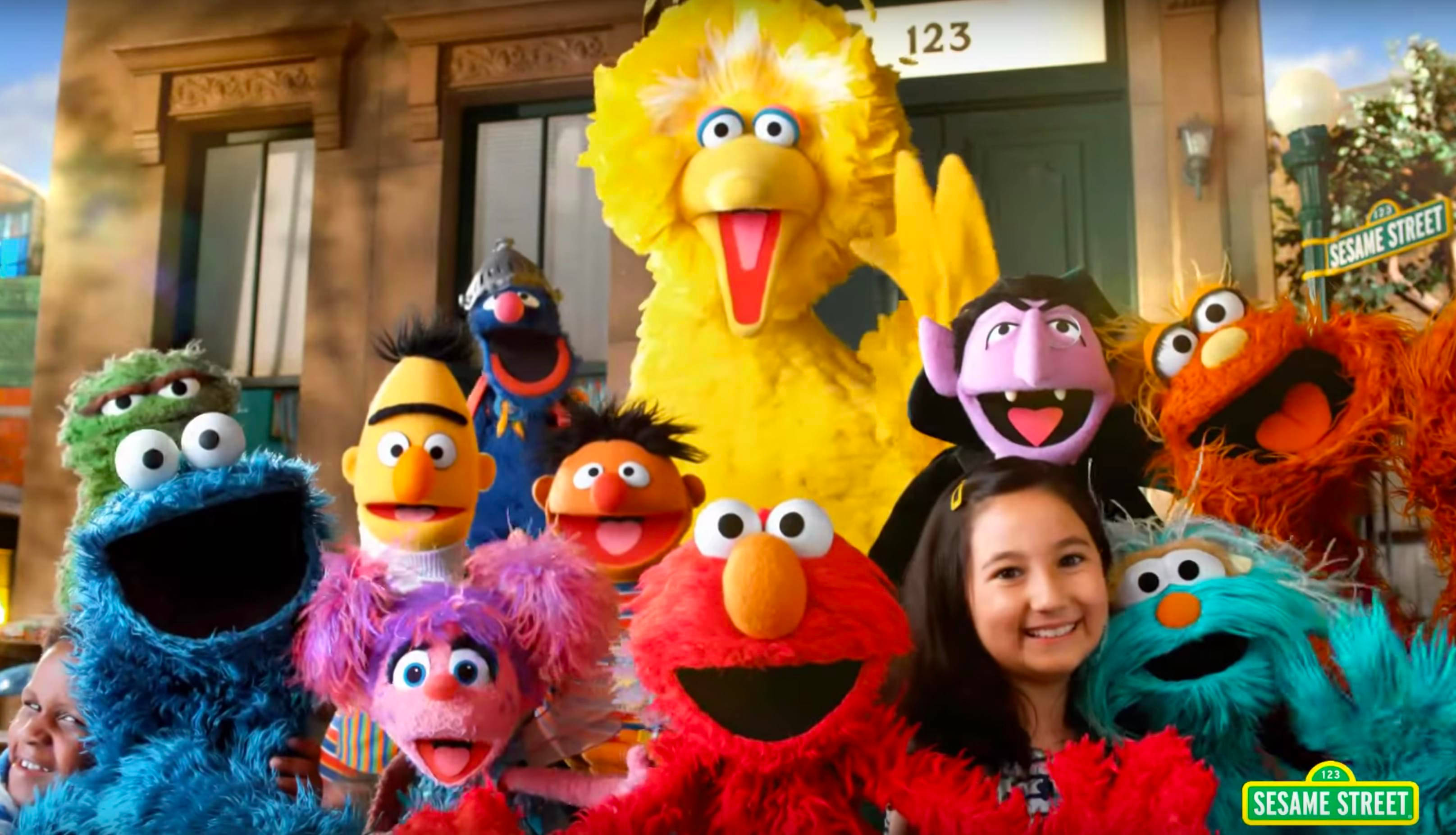 Sesame Street, puppets, children, 2K Desktop Wallpaper
