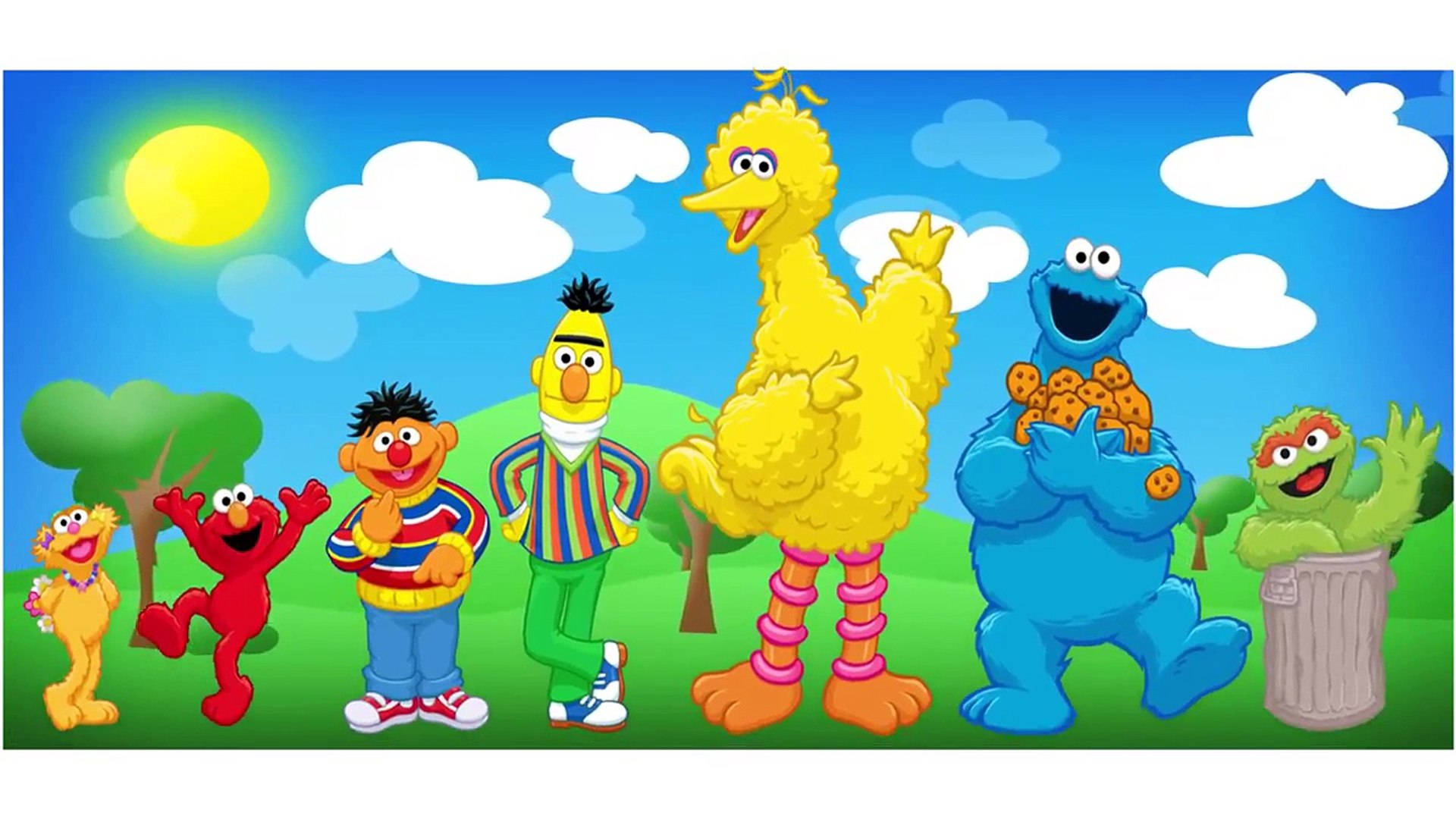 Sesame Street, Sesame Street characters, bright sun, Full HD Desktop Wallpaper