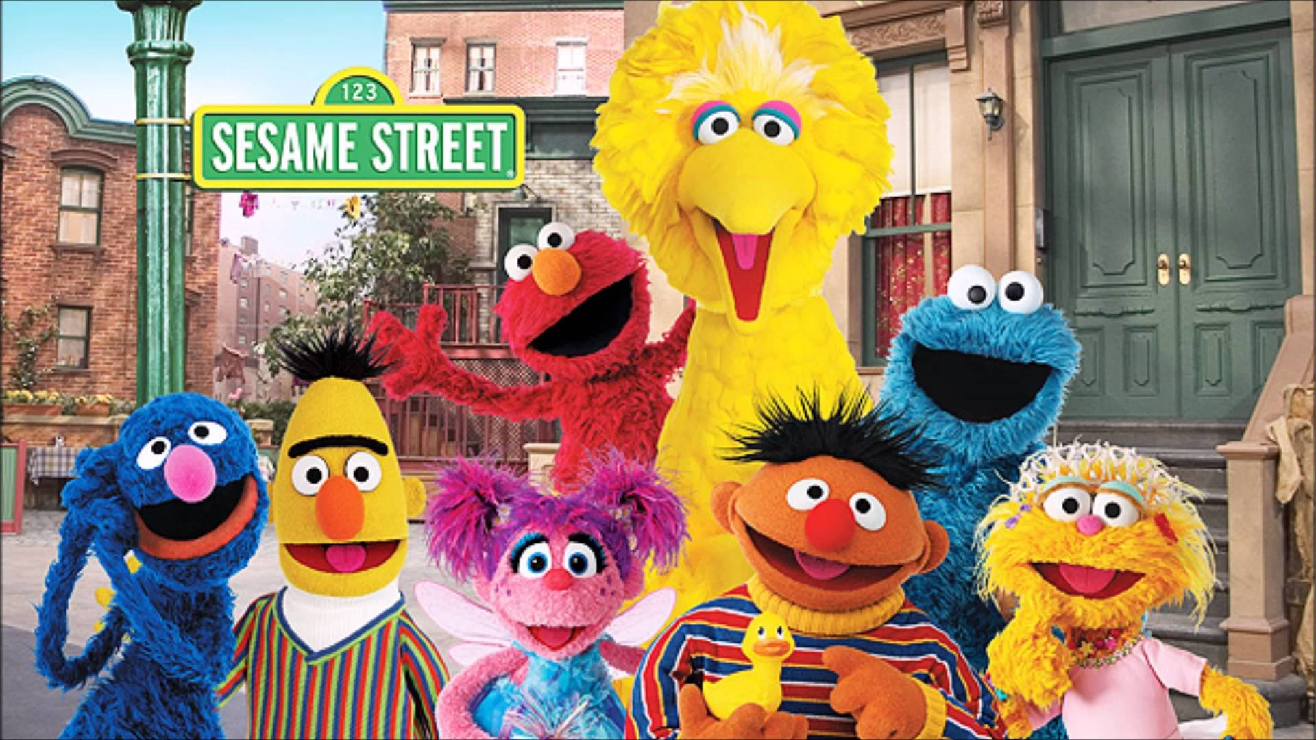 Sesame Street, 123 Sesame Street, main characters, Full HD Desktop Wallpaper