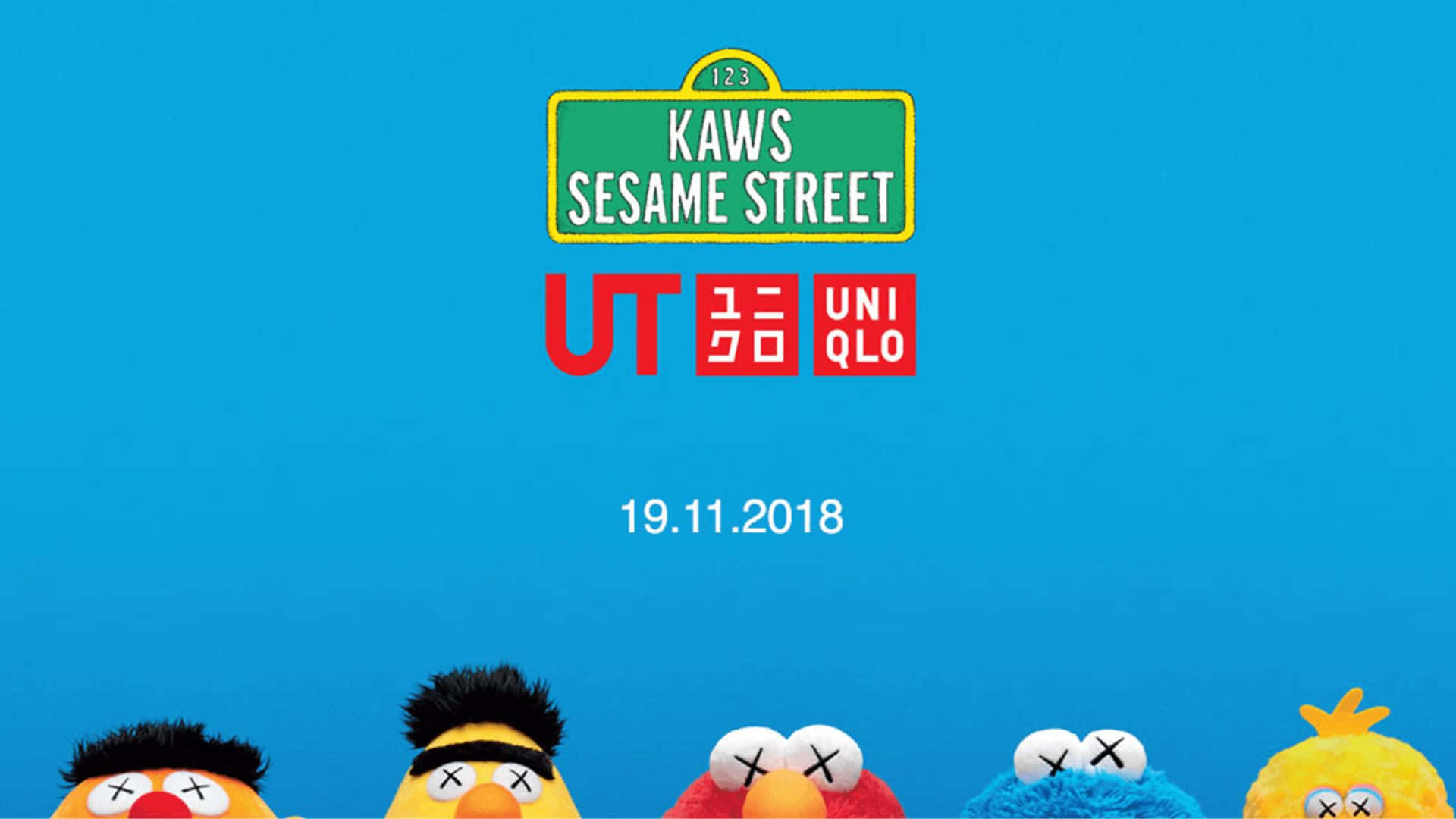 KAWS, Sesame Street, X eyes, Full HD Desktop Wallpaper