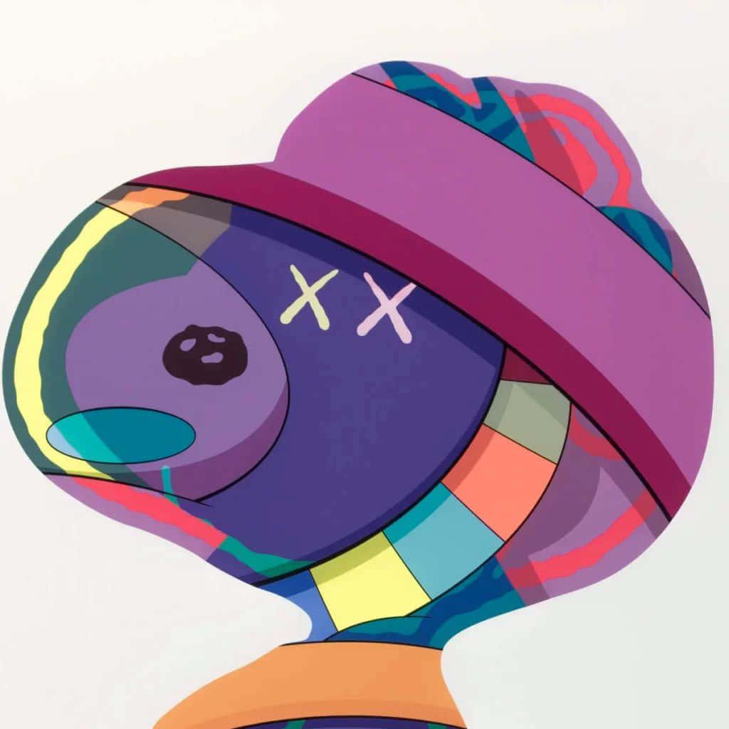Kaws Snoopy, purple hat, patchwork body, SD Desktop Wallpaper