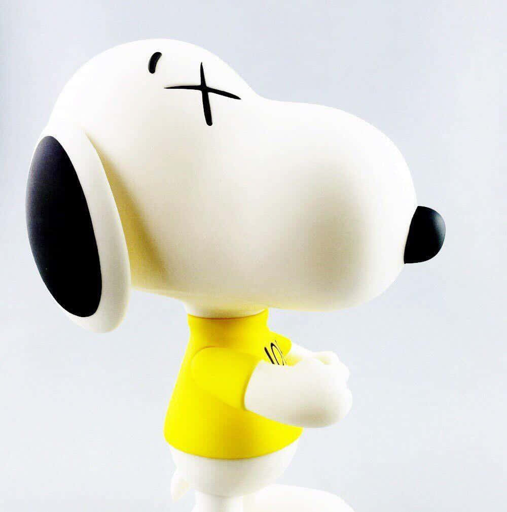 Kaws Snoopy, yellow shirt, white cartoon dog, SD Phone Wallpaper
