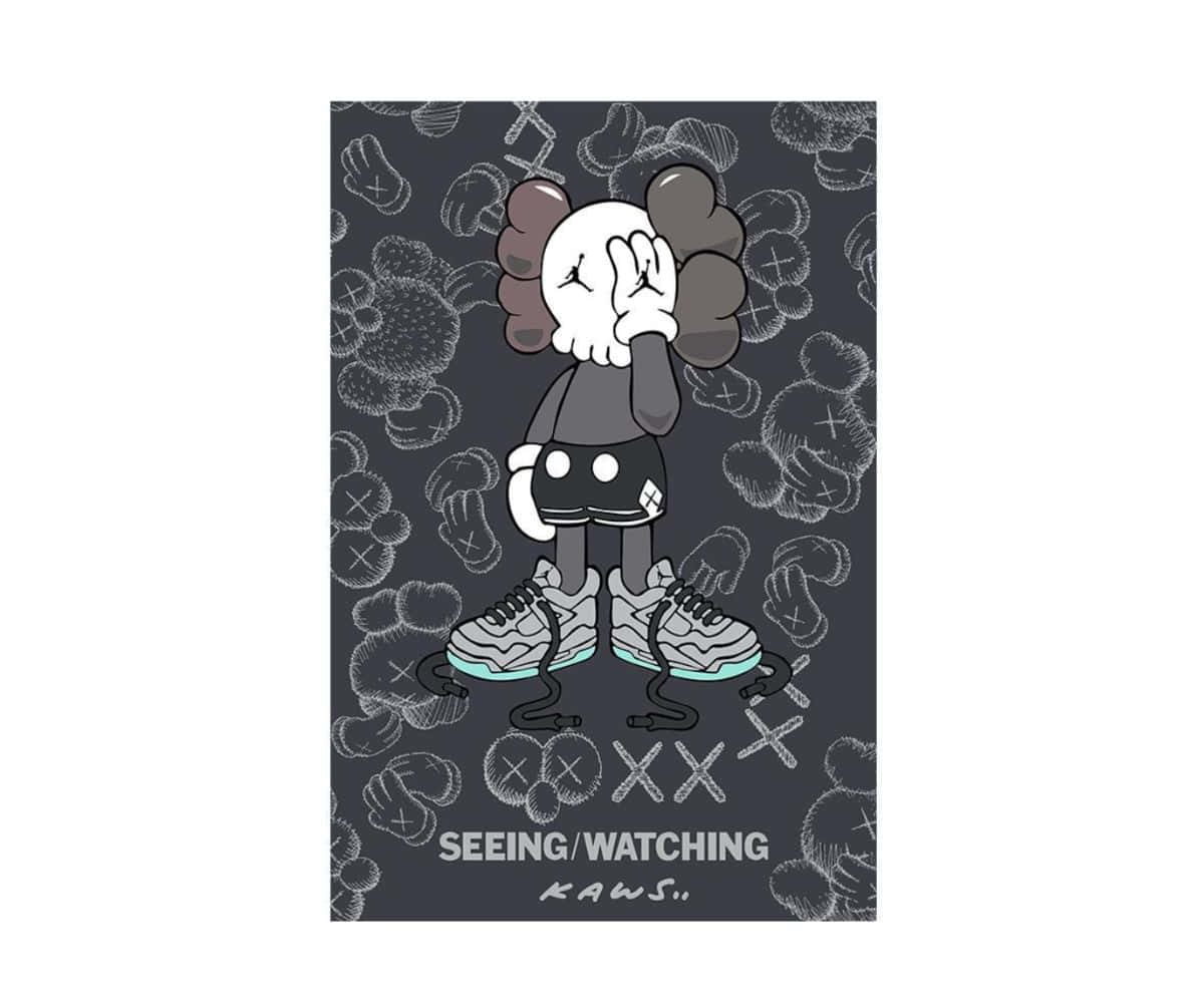 Kaws X Air Jordan, KAWS character, X'd eyes, SD Desktop Wallpaper