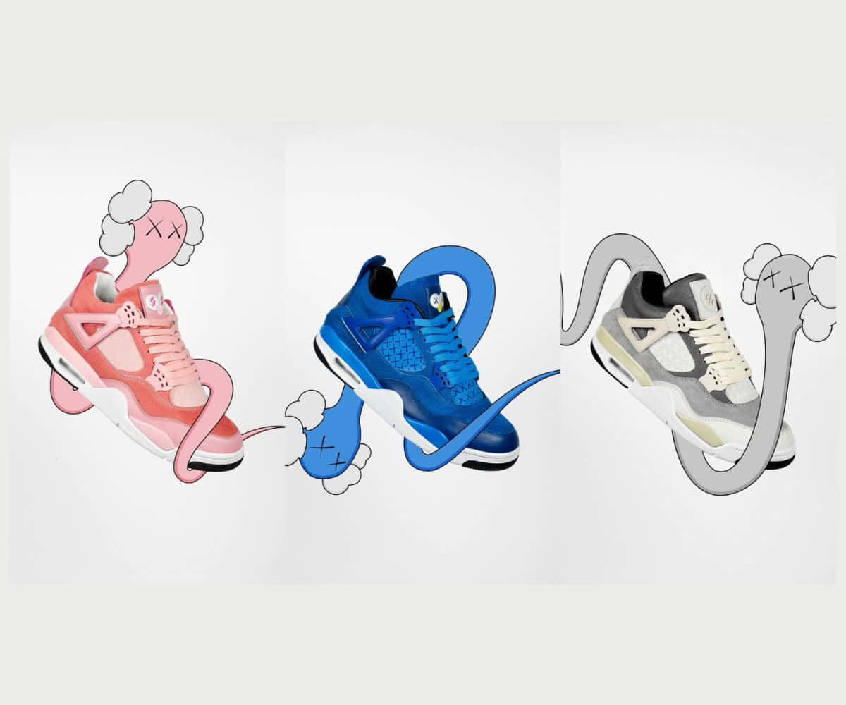 Kaws X Air Jordan, Air Jordan 1200, Air Jordan 1000, SD Desktop Wallpaper