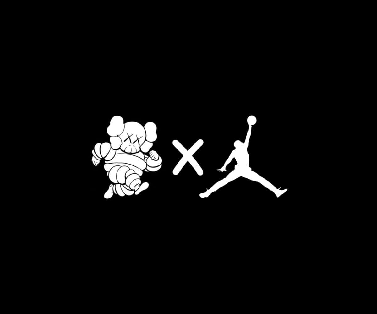 Kaws X Air Jordan, KAWS character, Jordan logo, SD Desktop Wallpaper
